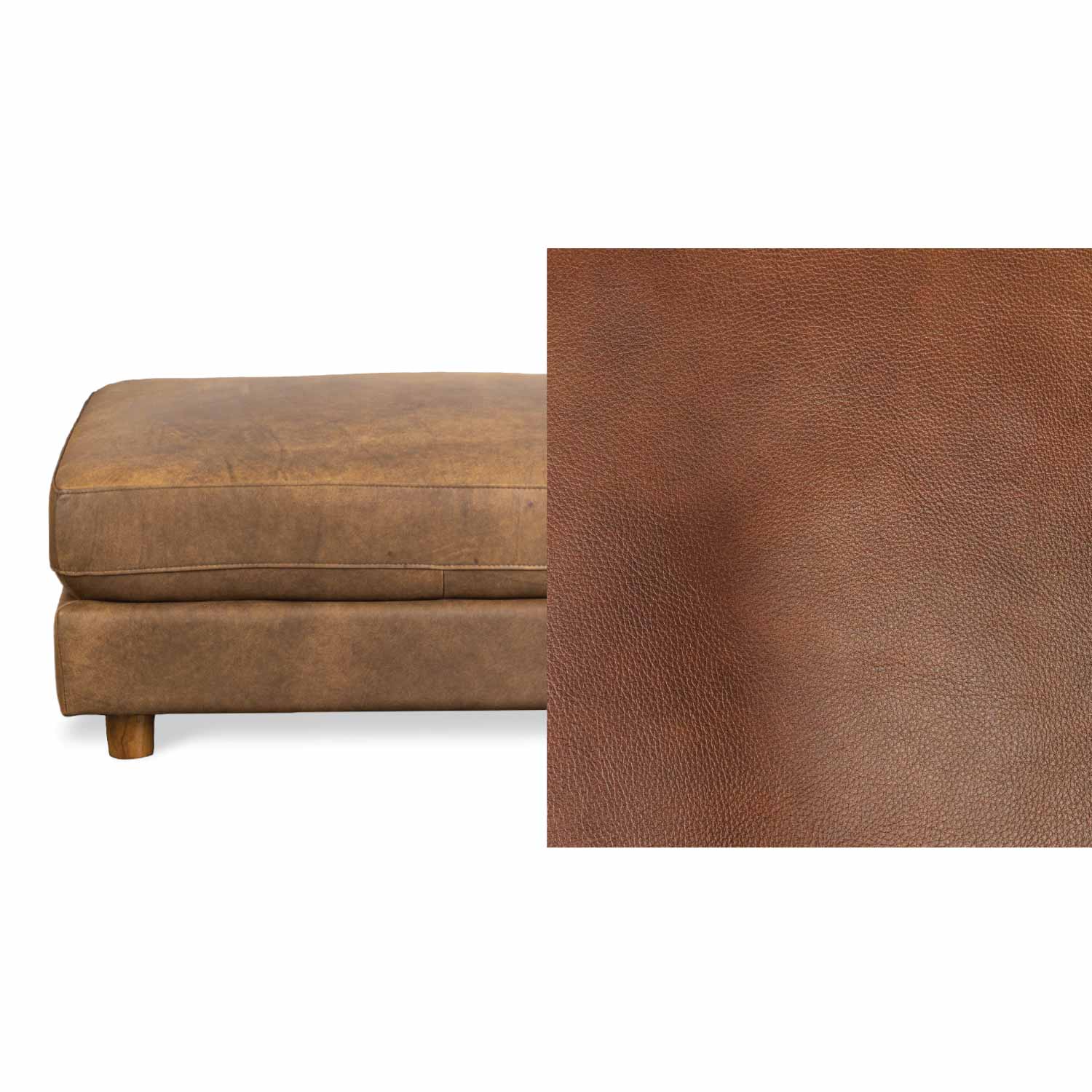 Barcelona Leather Ottoman