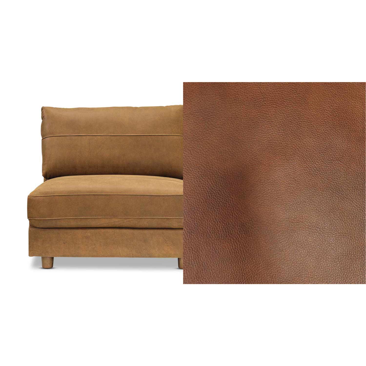 Barcelona Leather 1.5 Armless Chair