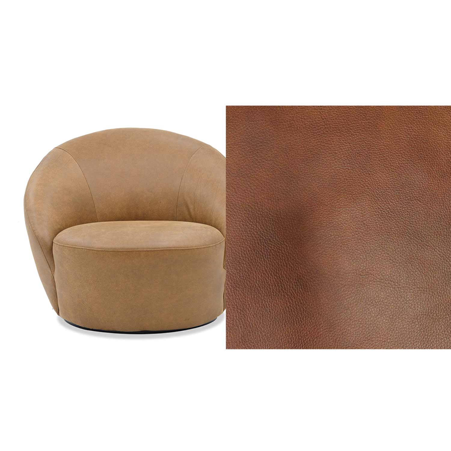 Daisy Leather Swivel Chair