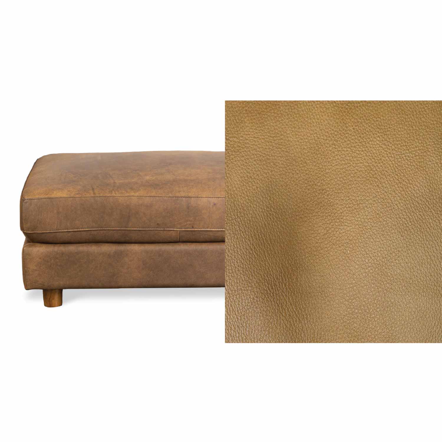 Barcelona Leather Ottoman