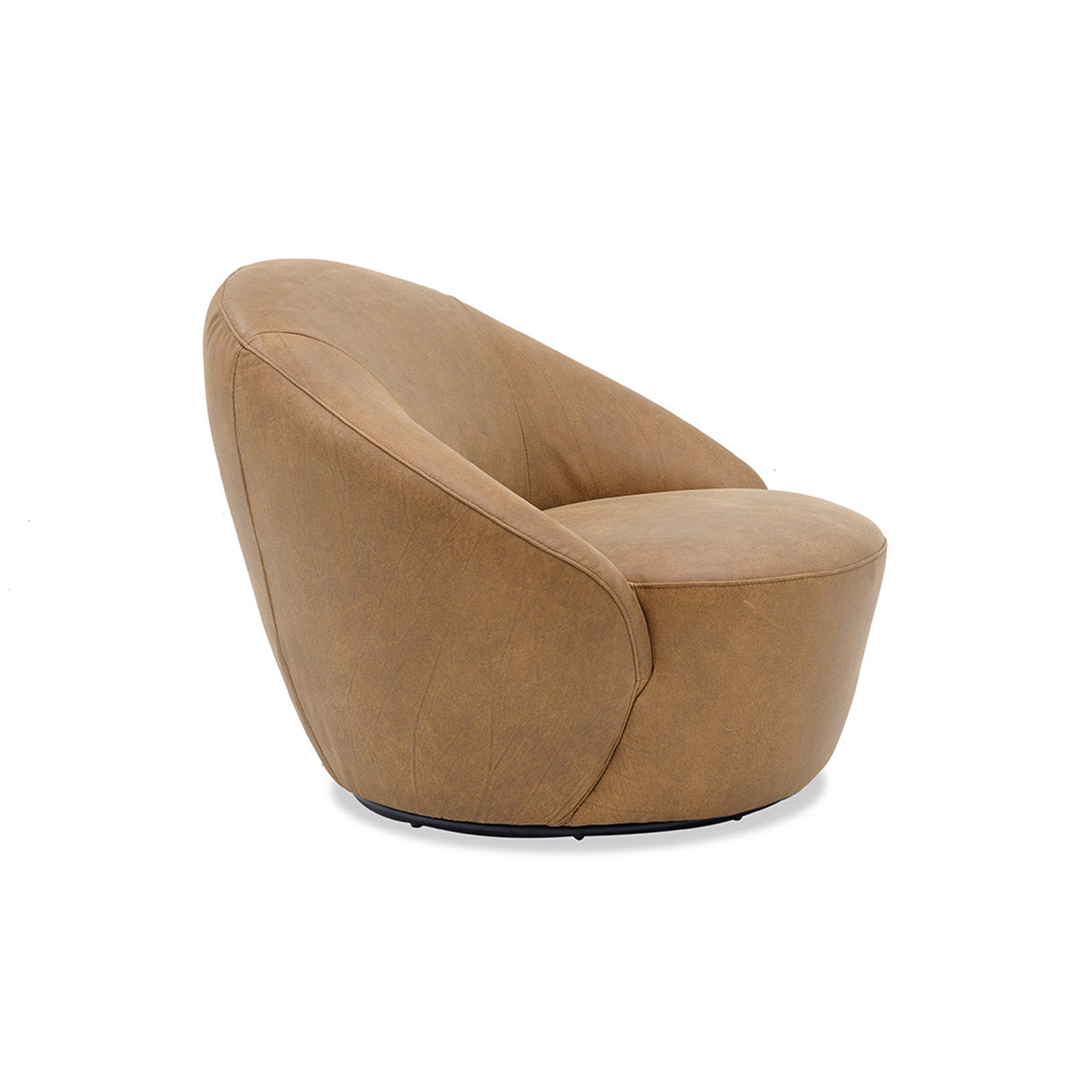 Daisy Leather Swivel Chair in Brumby Natural | The Drop