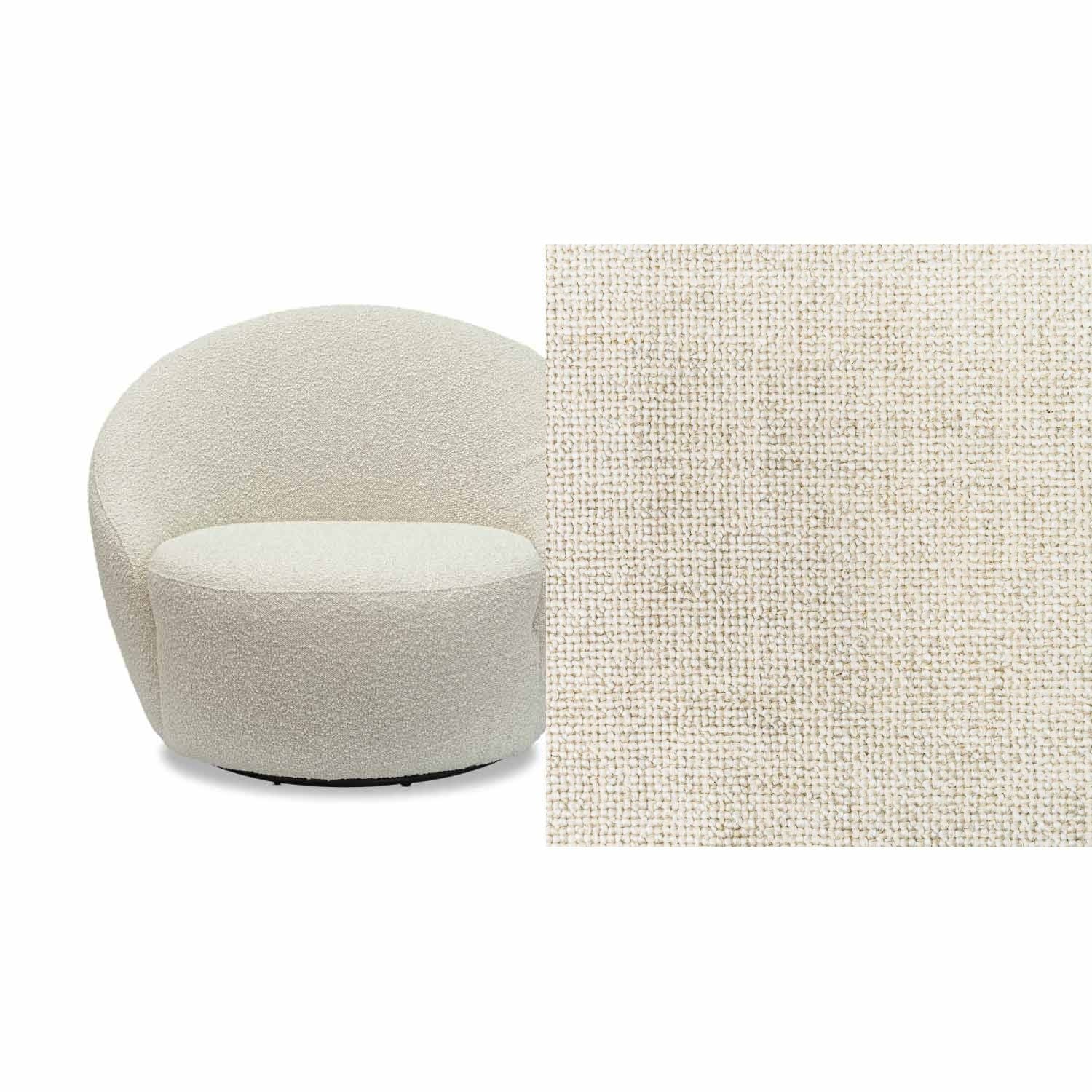 Daisy Fabric Swivel Chair