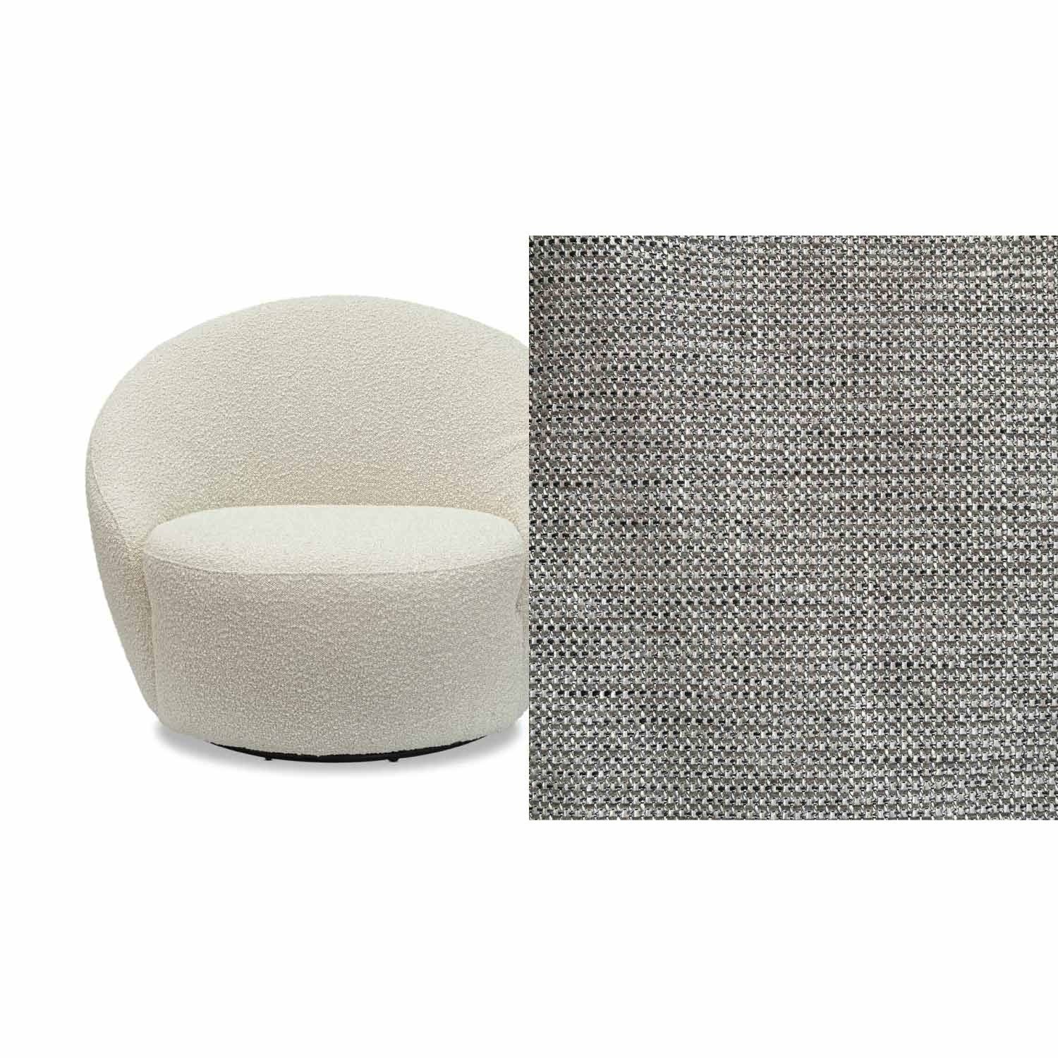 Daisy Fabric Swivel Chair