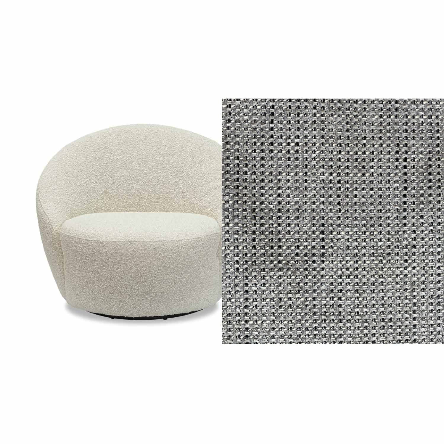 Daisy Fabric Swivel Chair