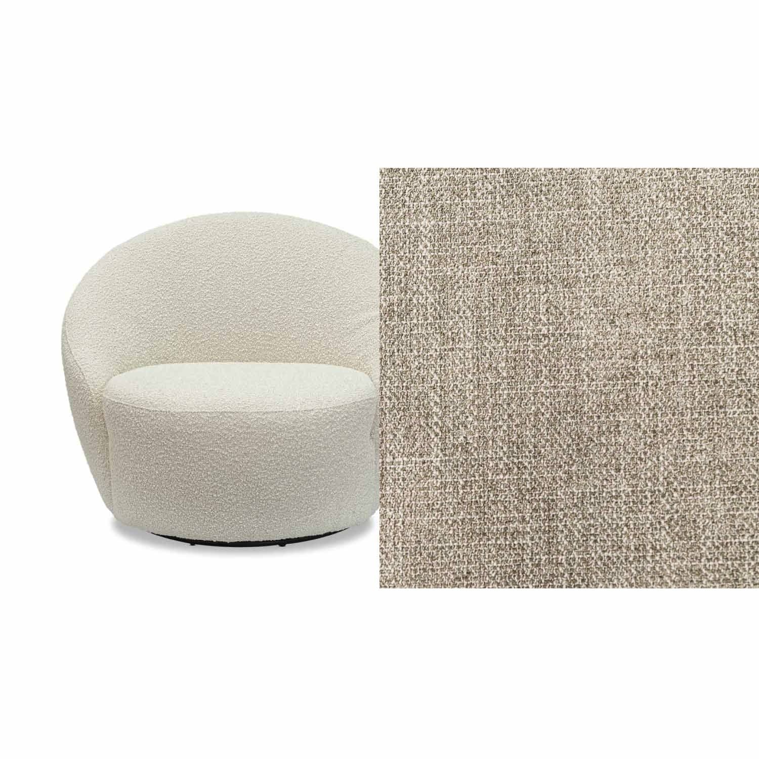 Daisy Fabric Swivel Chair