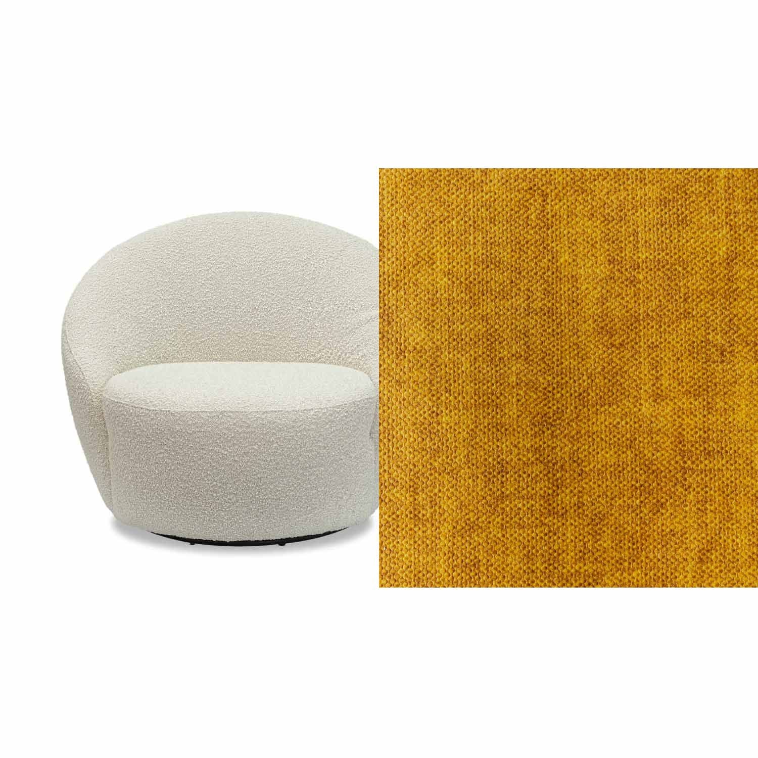 Daisy Fabric Swivel Chair