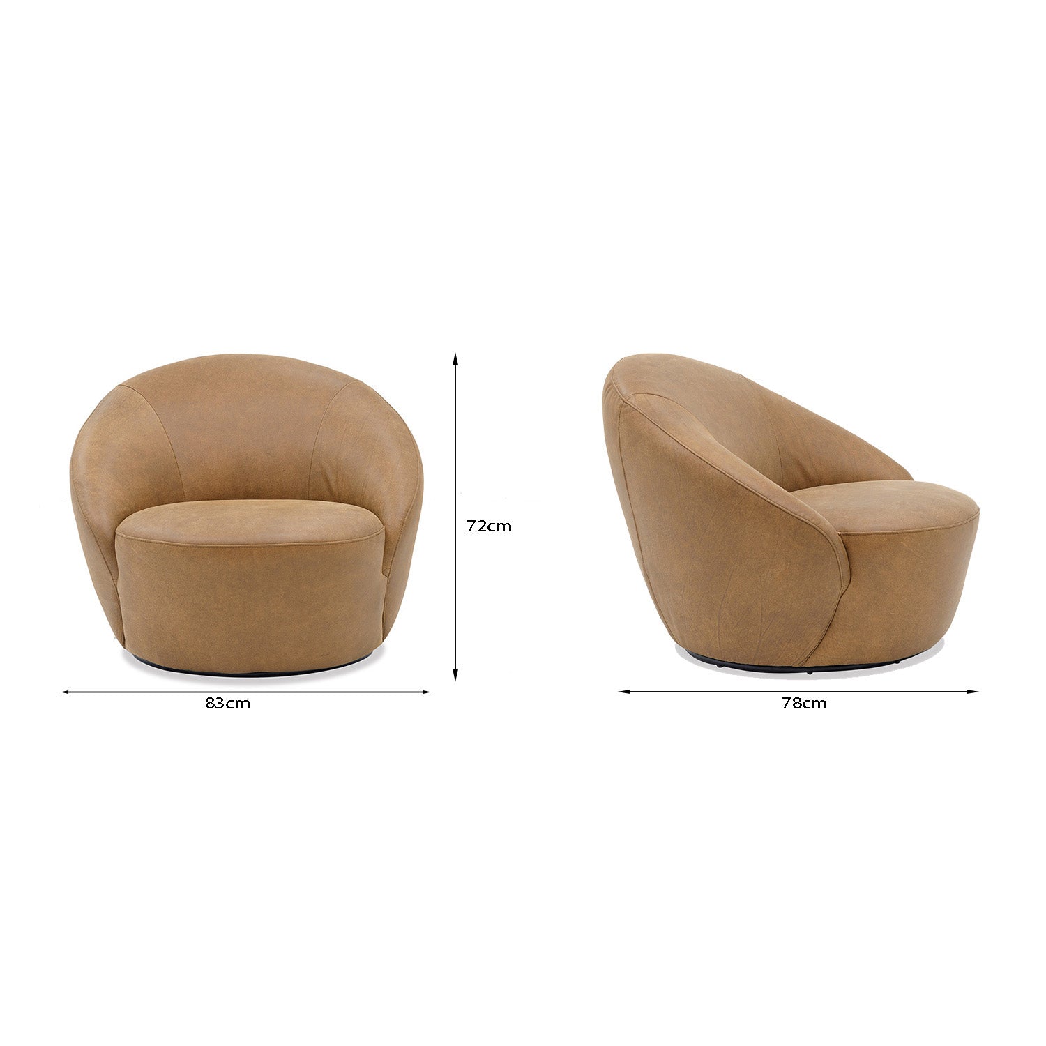 Daisy Leather Swivel Chair