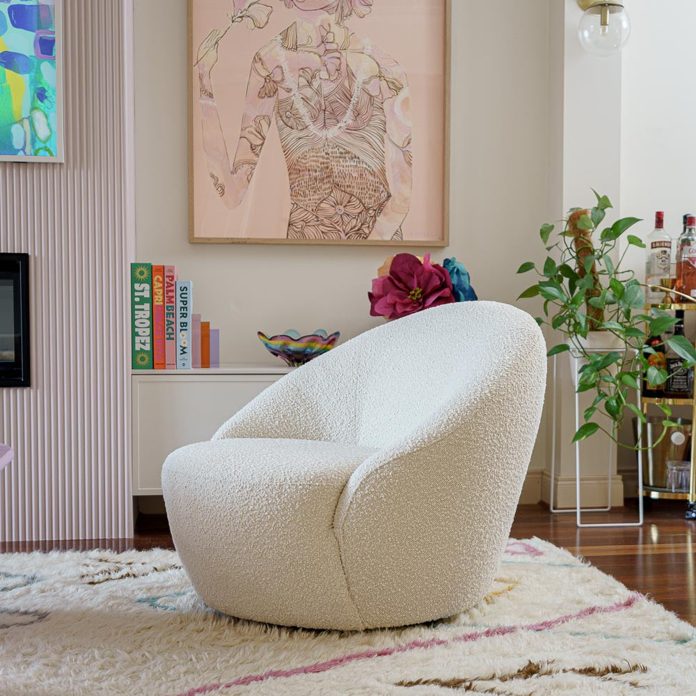 Daisy Fabric Swivel Chair