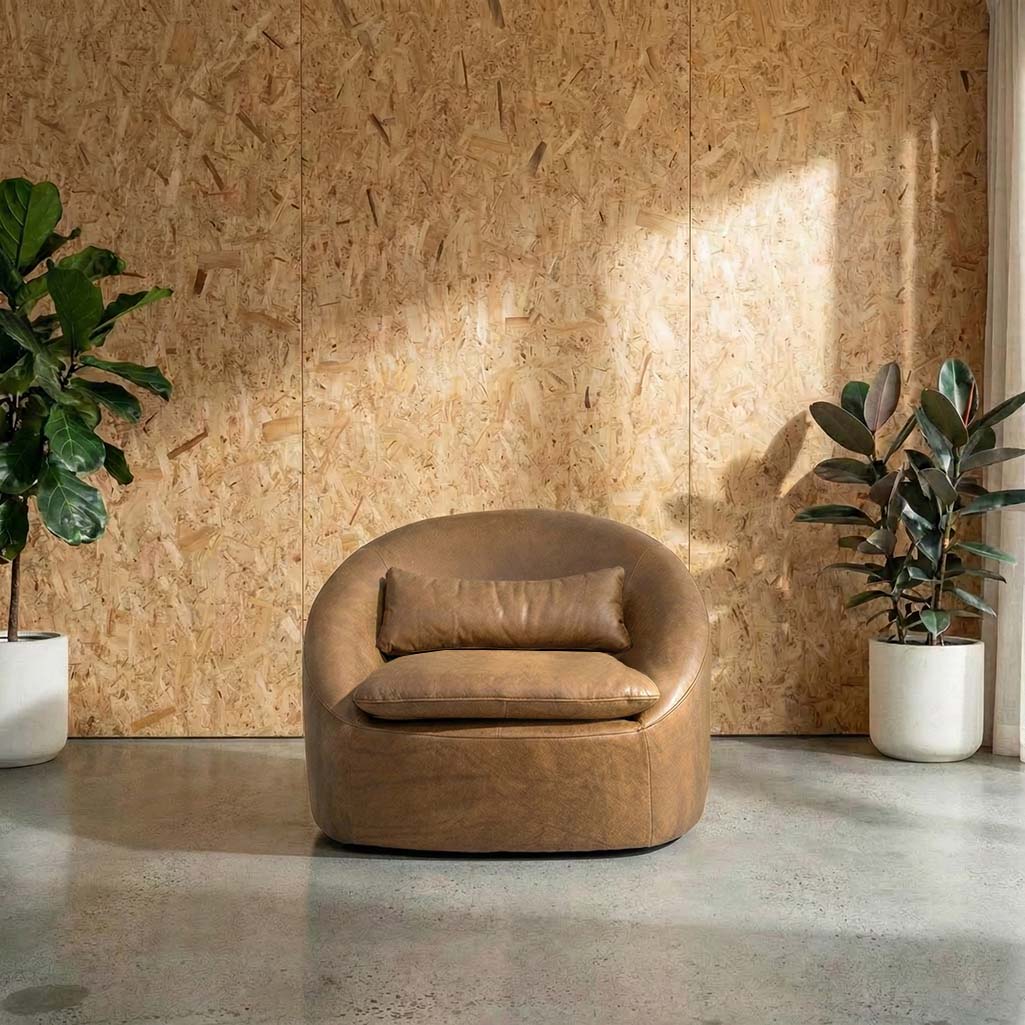 Ella Leather Swivel Chair