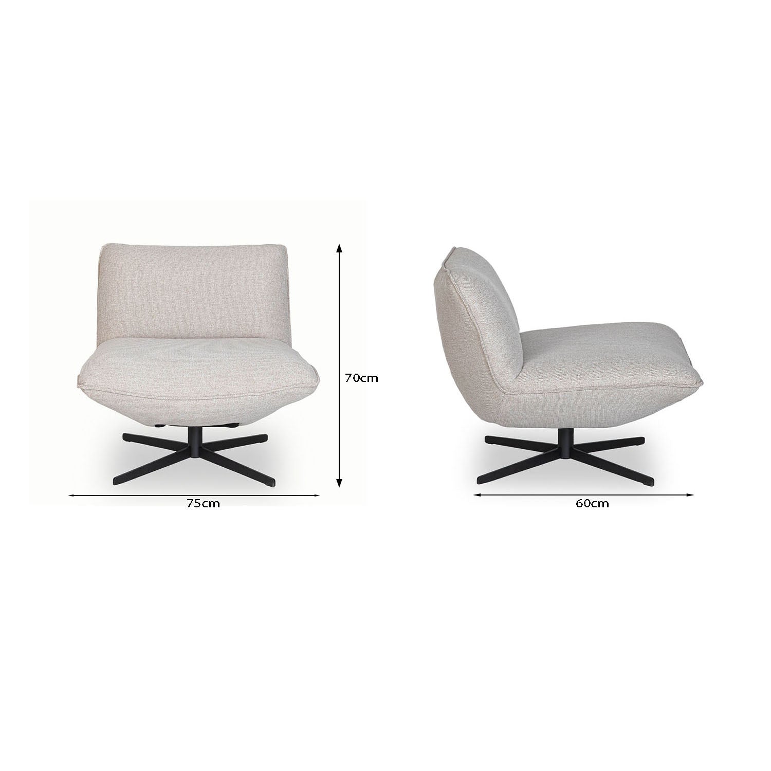 Global Fabric Swivel Chair