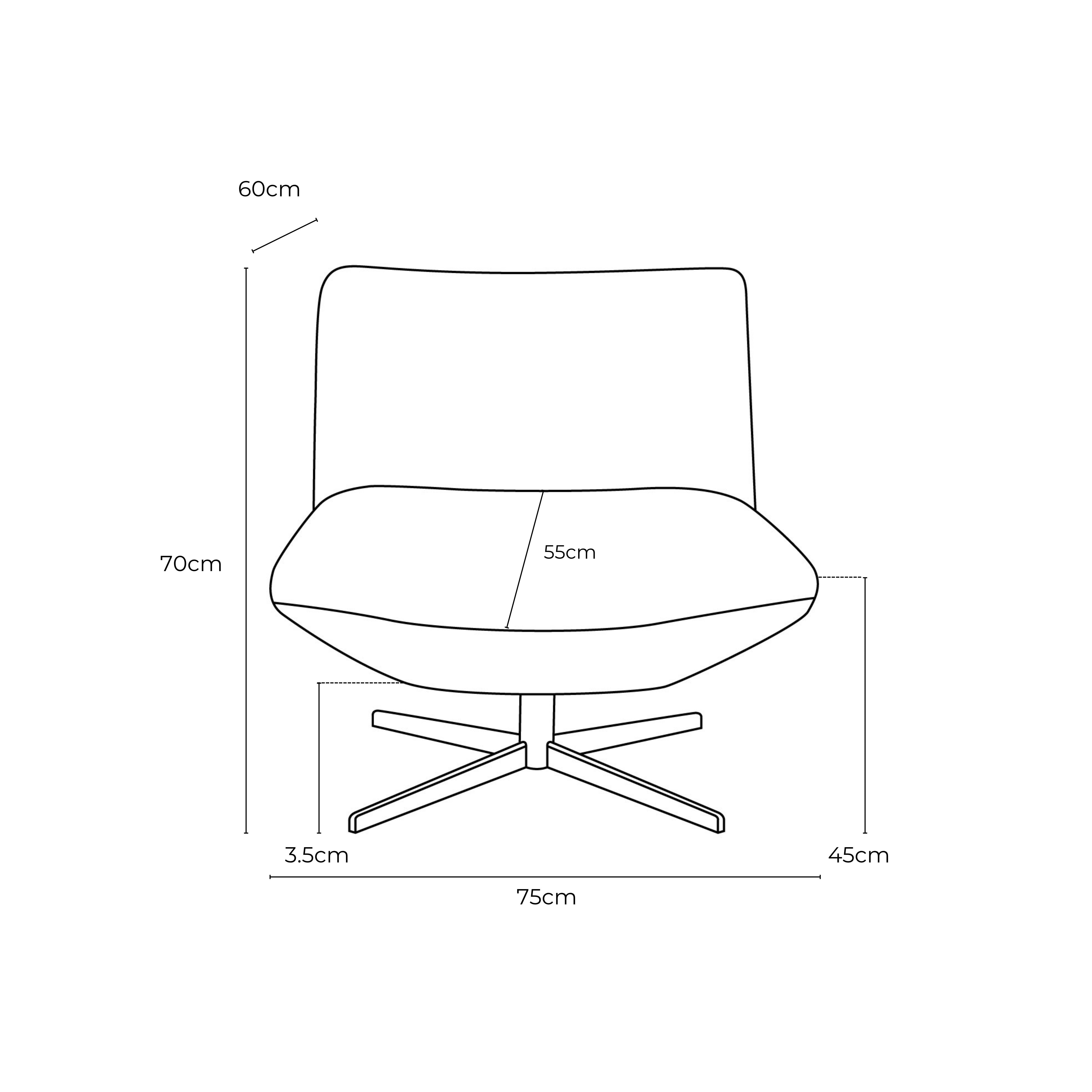 Global Fabric Swivel Chair