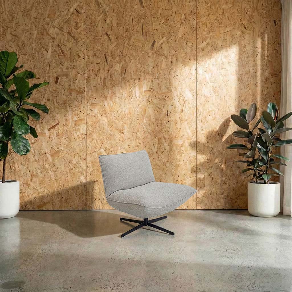 Global Fabric Swivel Chair in Torelli Dove | The Drop