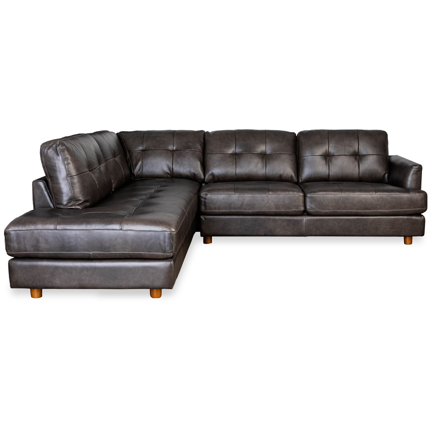 Harmony Leather Left Side Facing Chaise Lounge