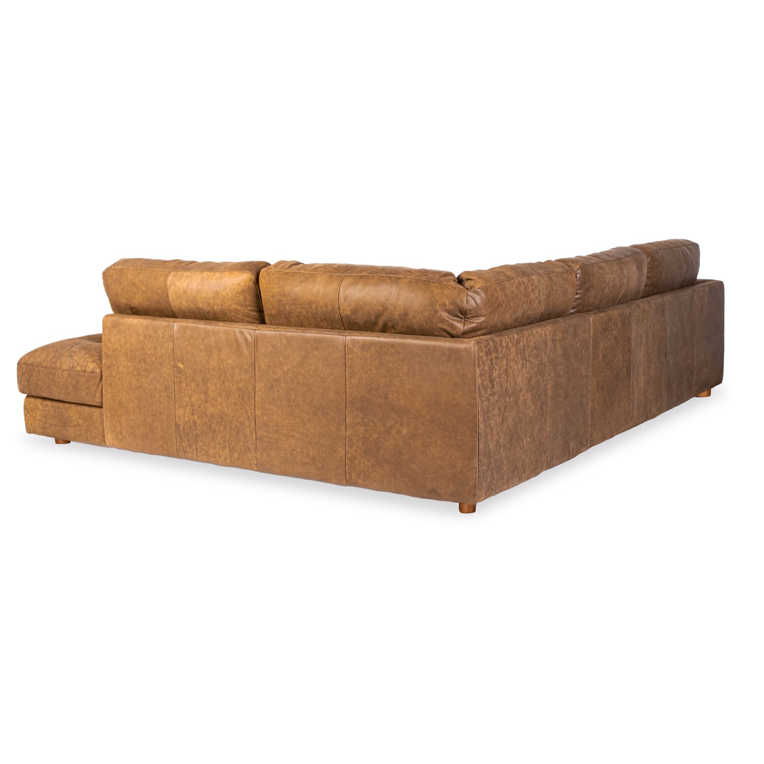 Harmony Leather Right Side Facing Chaise Lounge