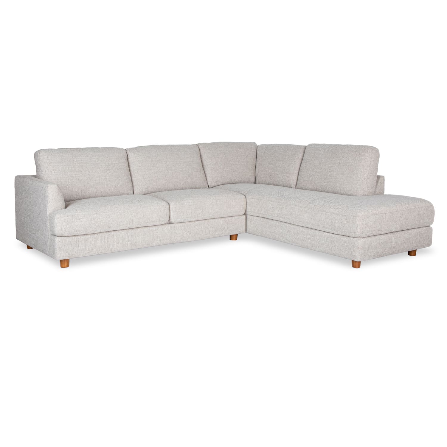Haven Fabric Right Side Facing Chaise Lounge in Torelli Dove Online Warehouse Sale