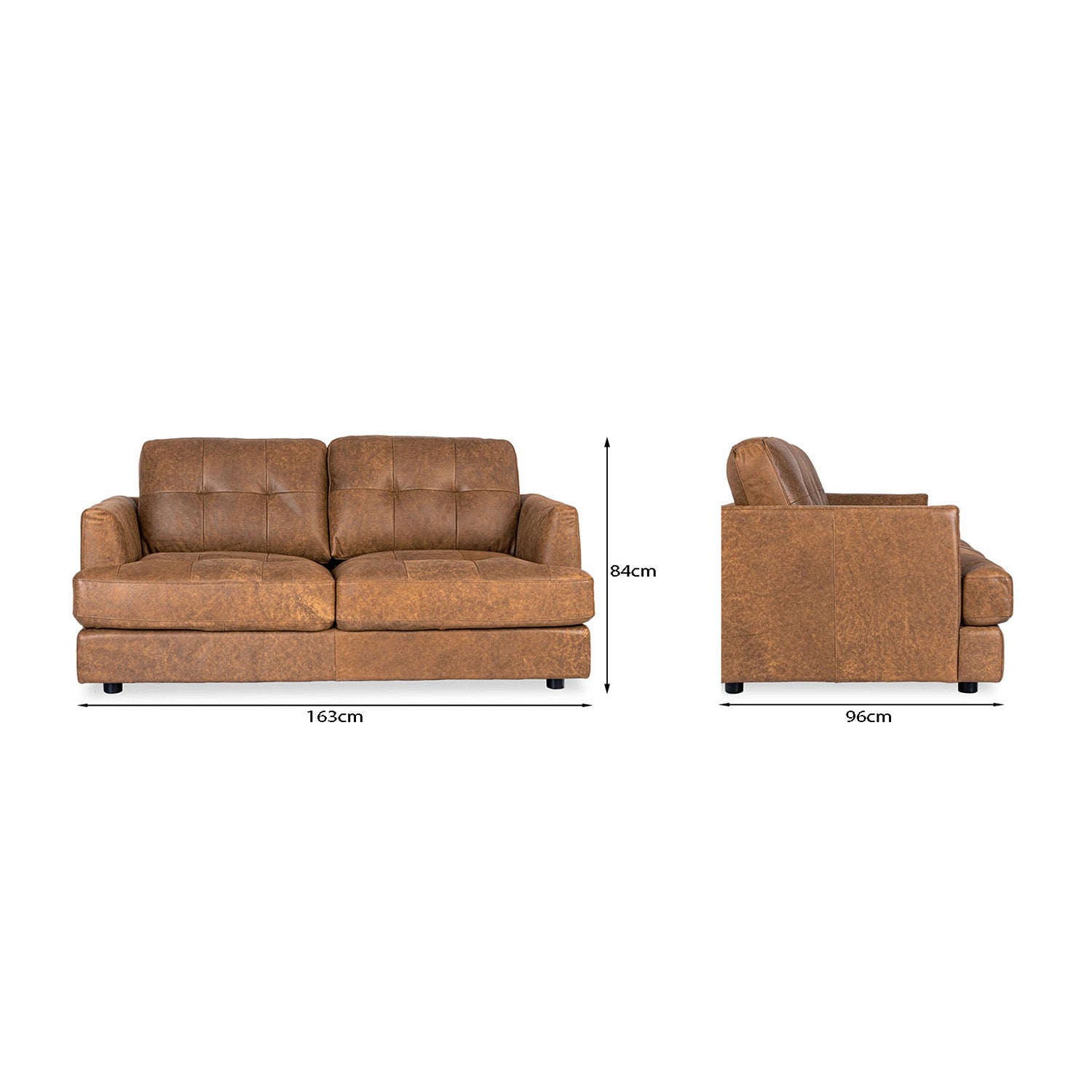 Harmony Leather 2.5 Seat Sofa