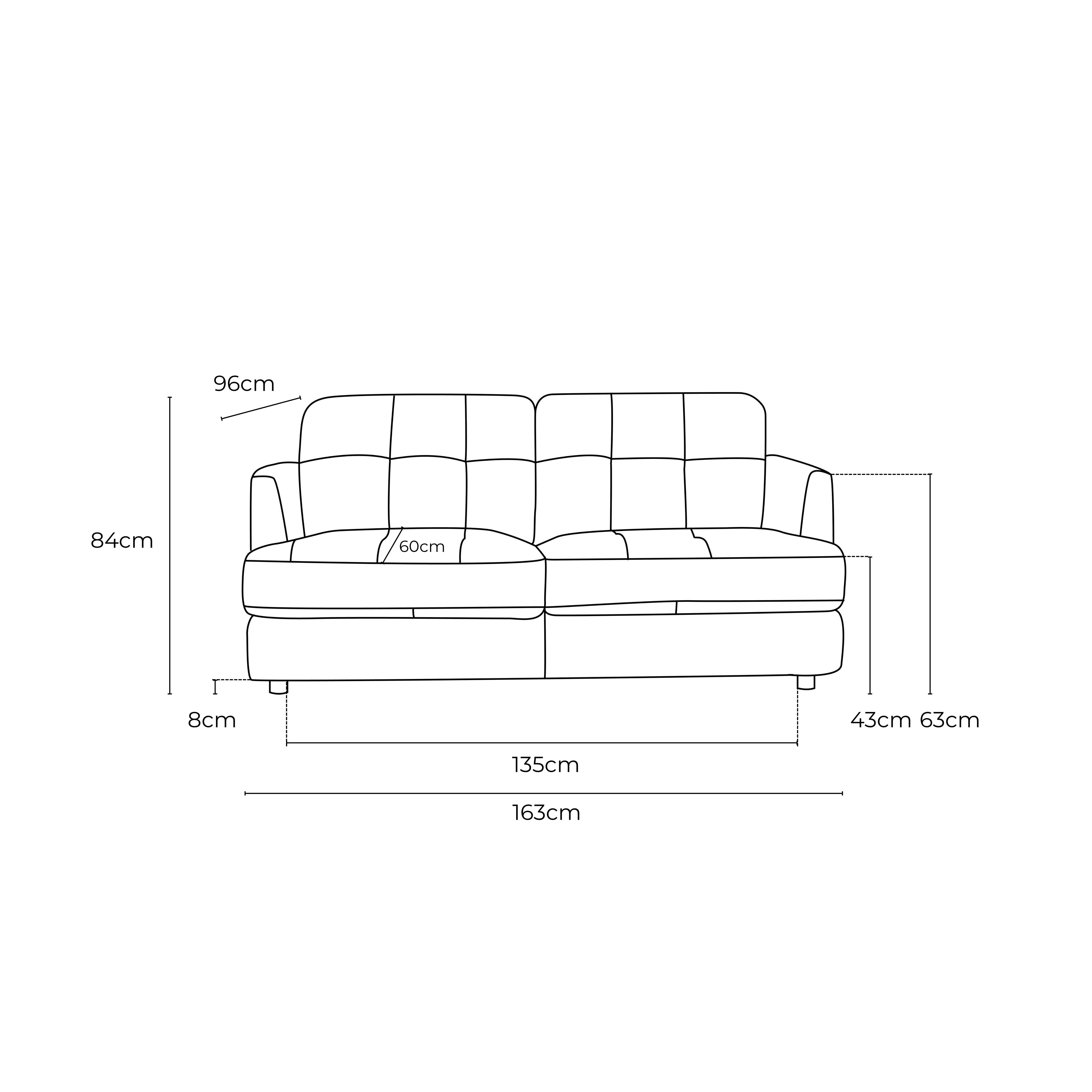 Harmony Leather 2.5 Seat Sofa