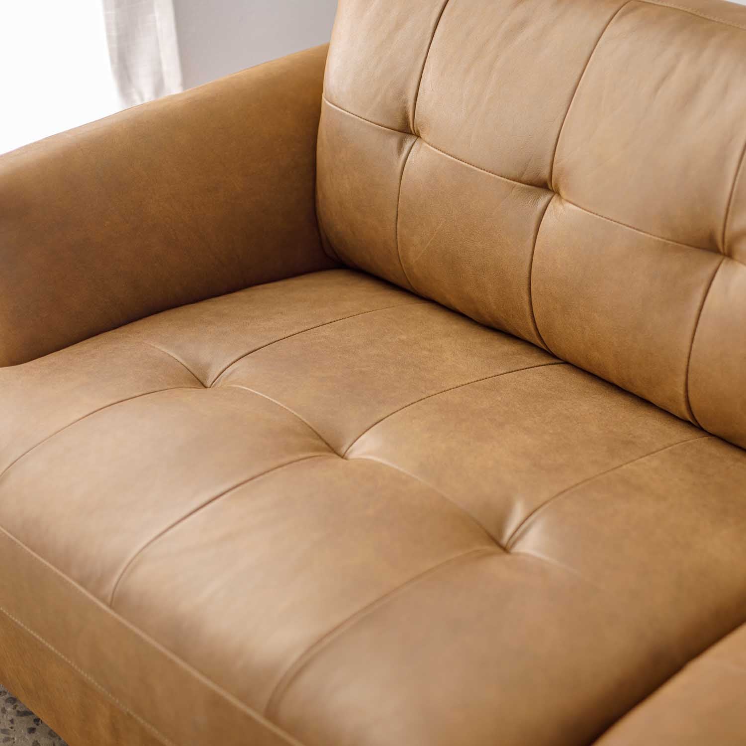 Harmony Leather Left Side Facing Chaise Lounge