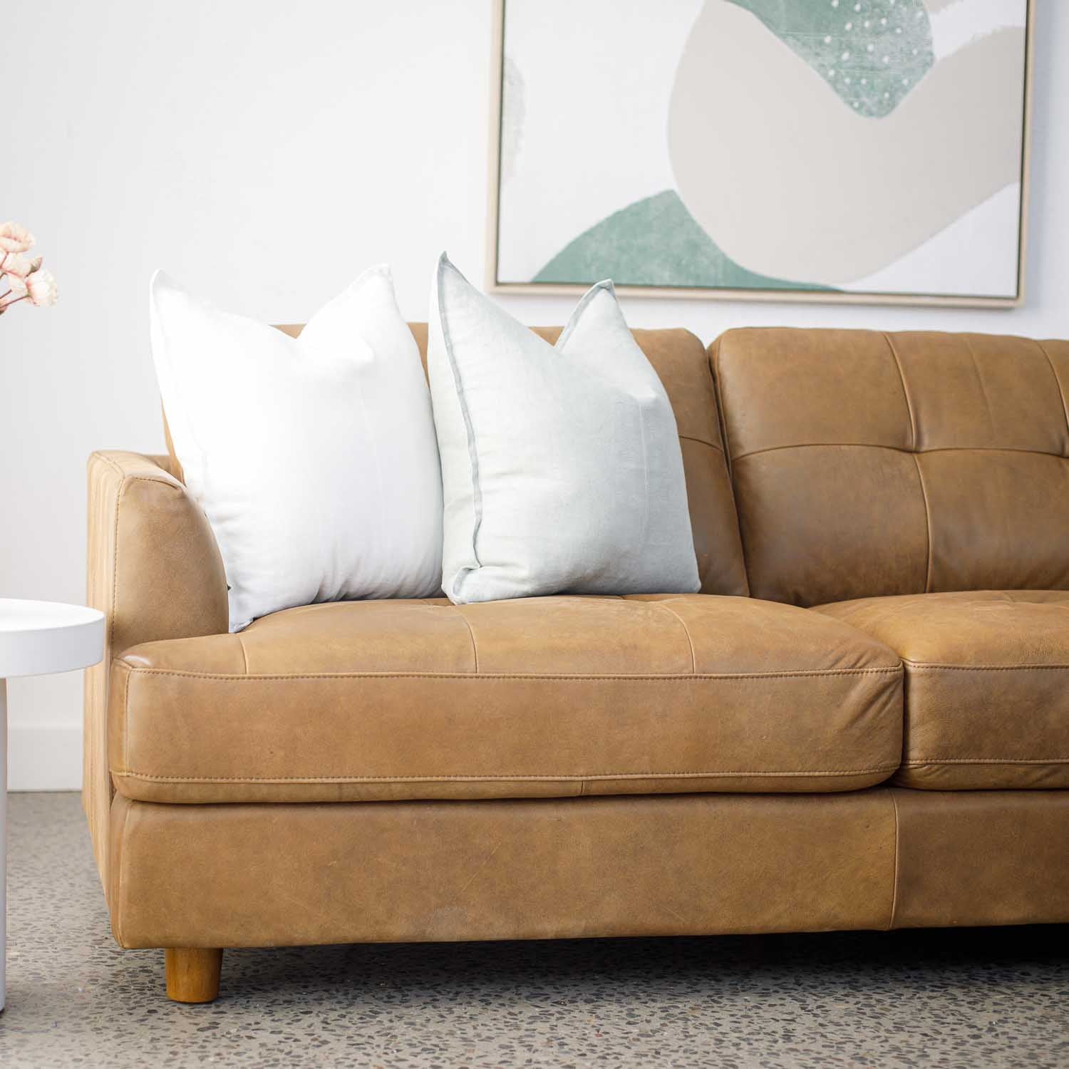 Harmony Leather Left Side Facing Chaise Lounge