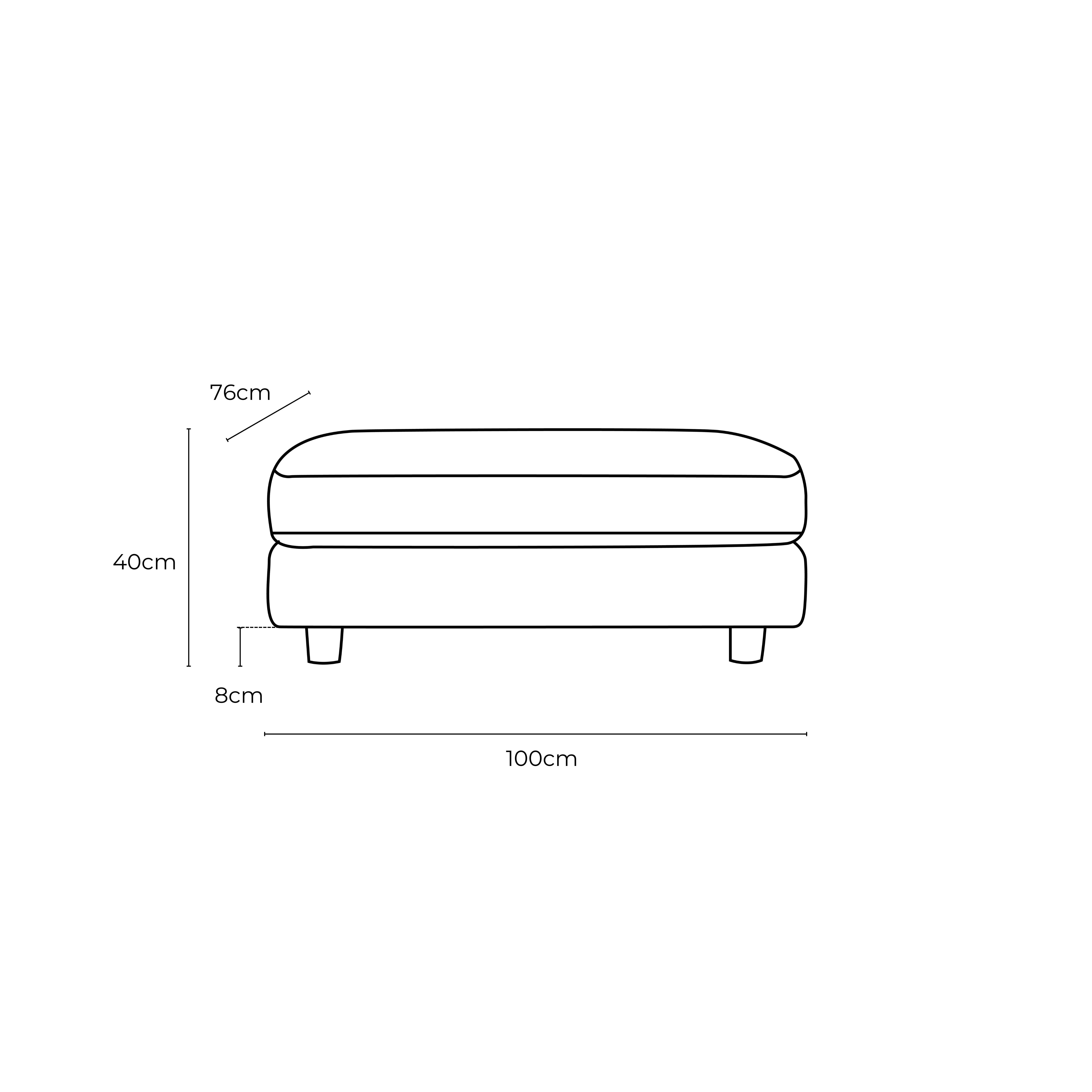 Haven Fabric Ottoman