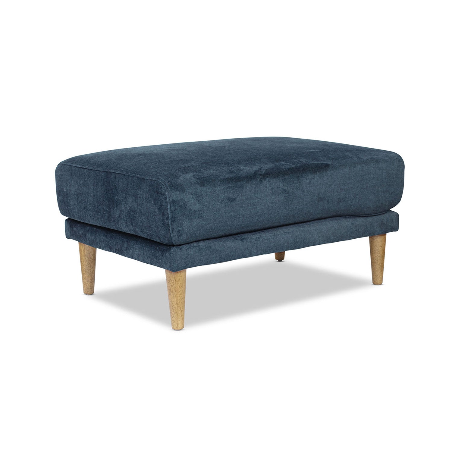 Marie Vogue Velvet Large Ottoman in Vogue Ocean Online Warehouse Sale
