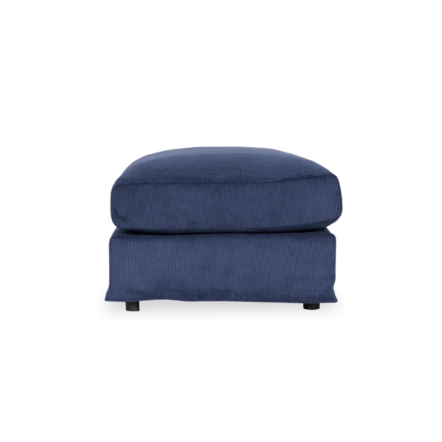 Online Warehouse Sale Janson Corduroy Large (4 Seat) Ottoman in Encore Ink