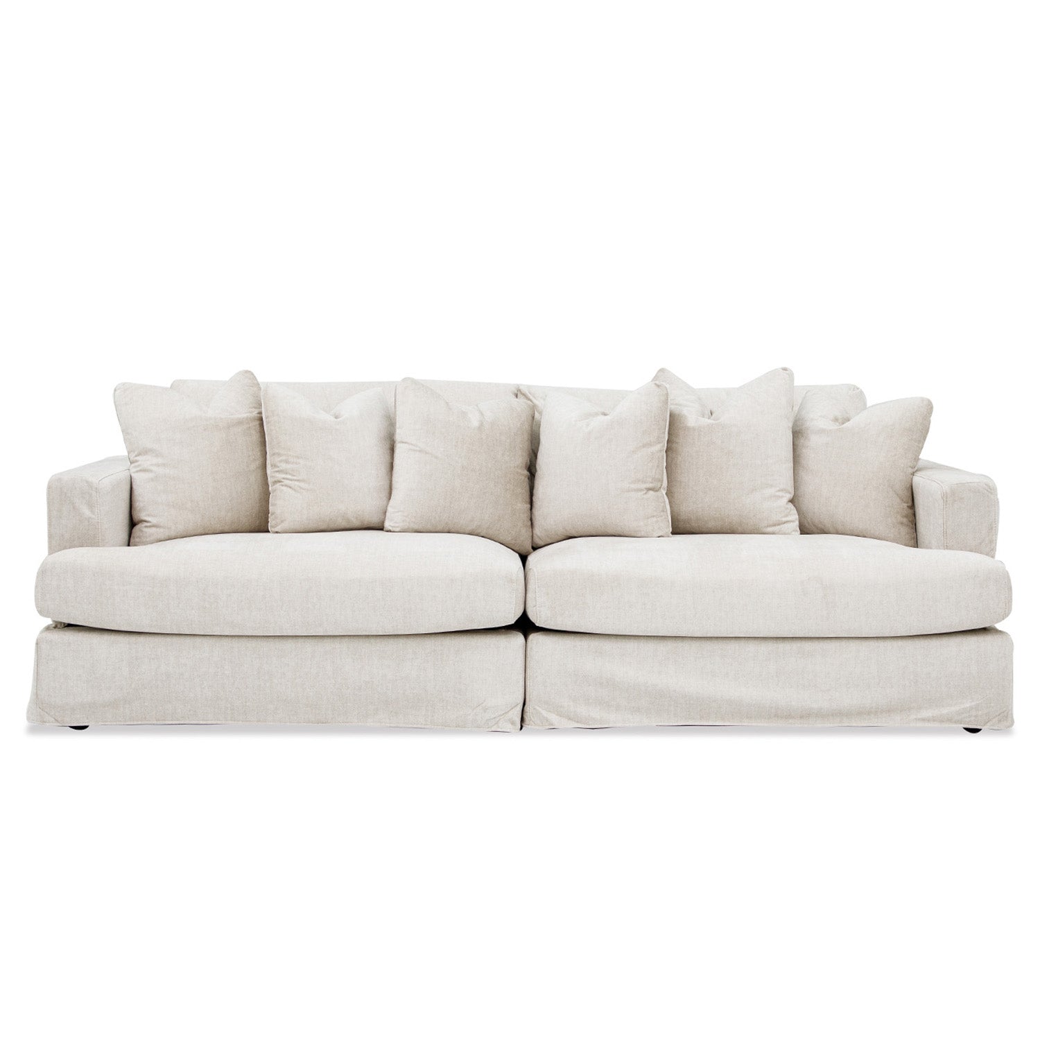 Janson Vogue Velvet 4 Seat Sofa in Vogue Cream Online Warehouse Sale