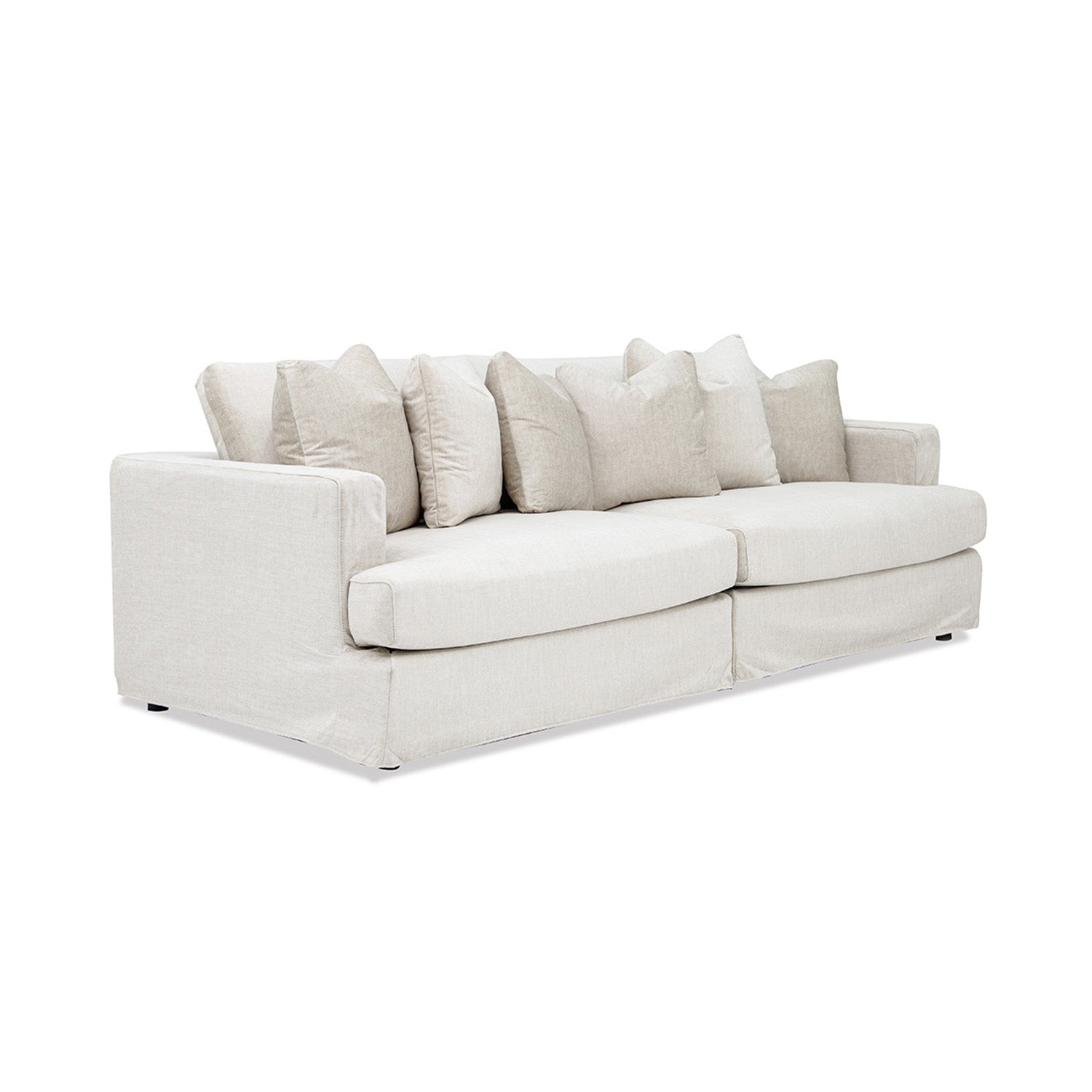 Janson Vogue Velvet 4 Seat Sofa in Vogue Cream Online Warehouse Sale