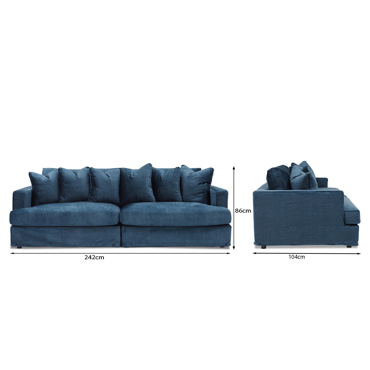 Janson Vogue Velvet 4 Seat Sofa