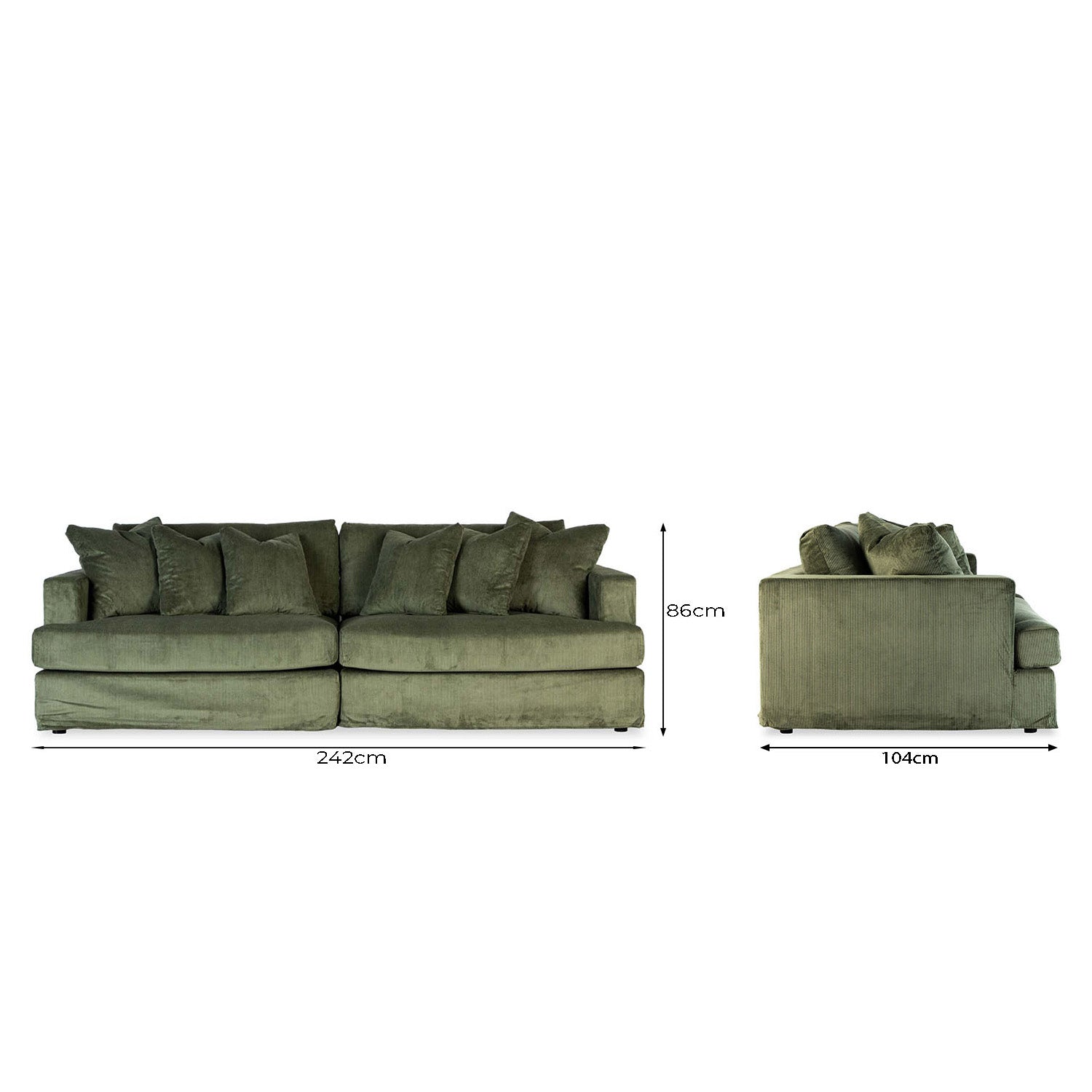 Janson Corduroy 4 Seat Sofa