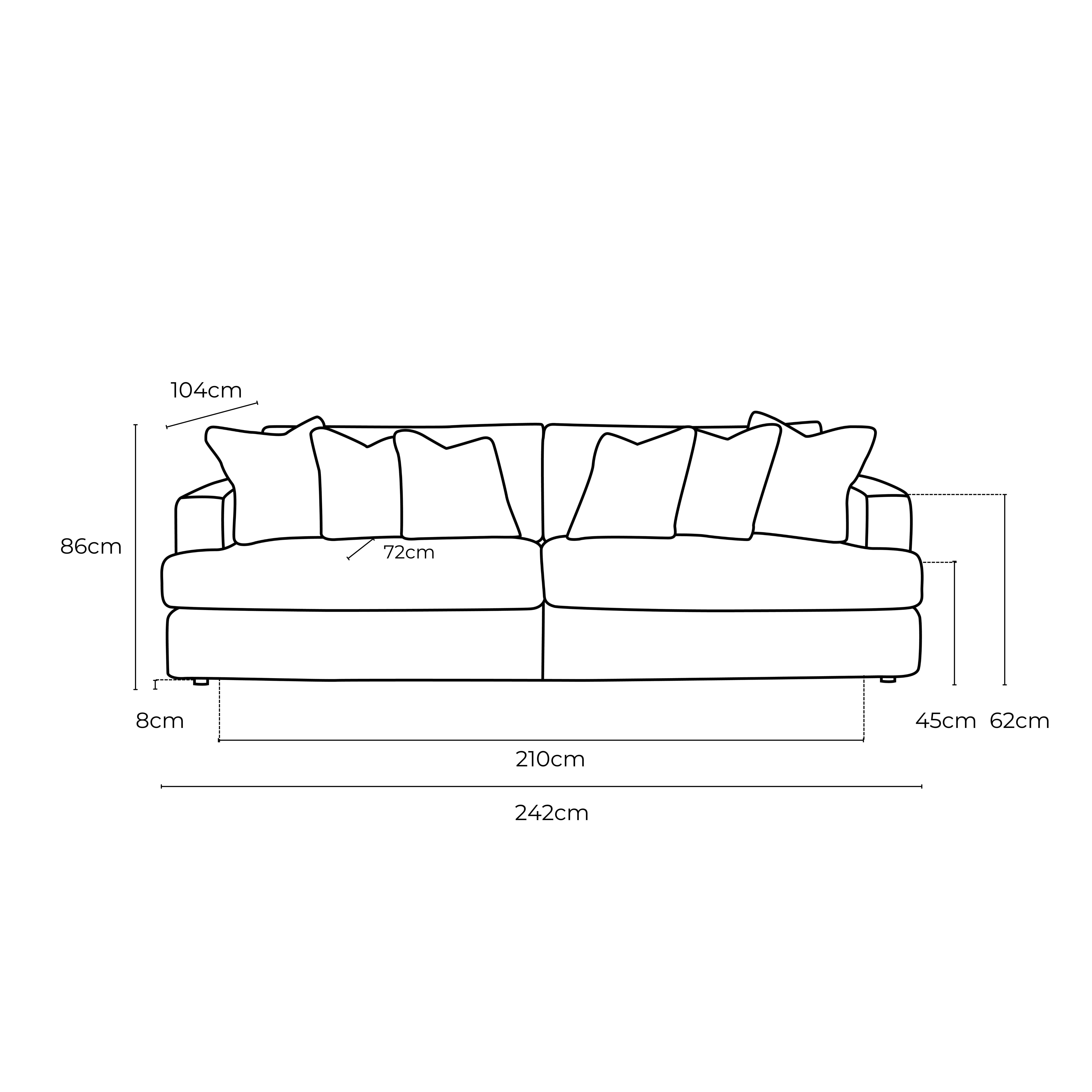 Janson Corduroy 4 Seat Sofa