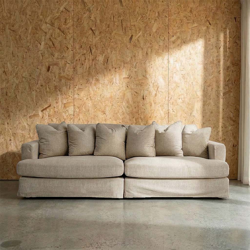Janson Vogue Velvet 4 Seat Sofa in Vogue Cream | The Drop