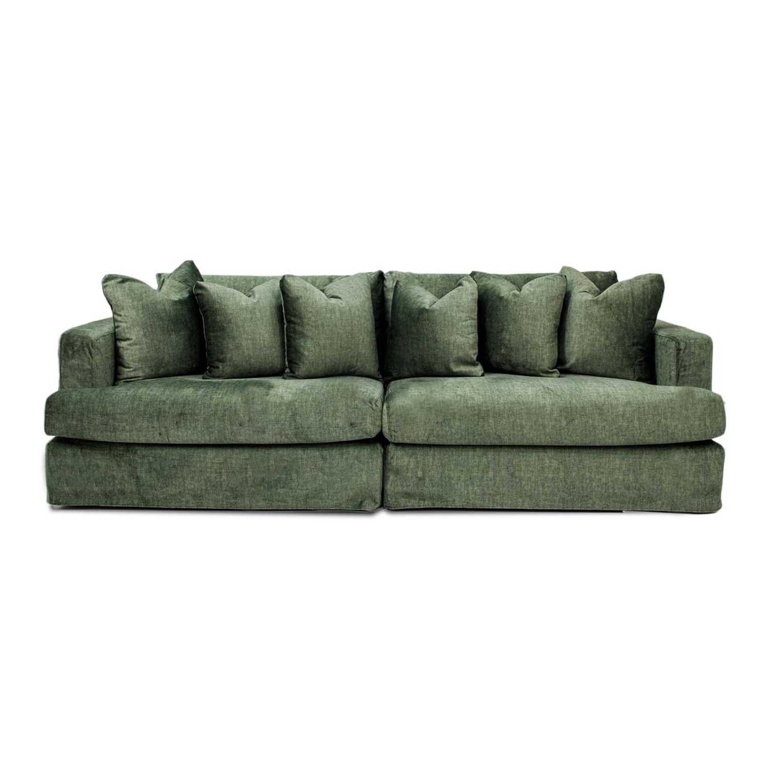 Janson Vogue Velvet 4 Seat Sofa in Vogue Moss Online Warehouse Sale
