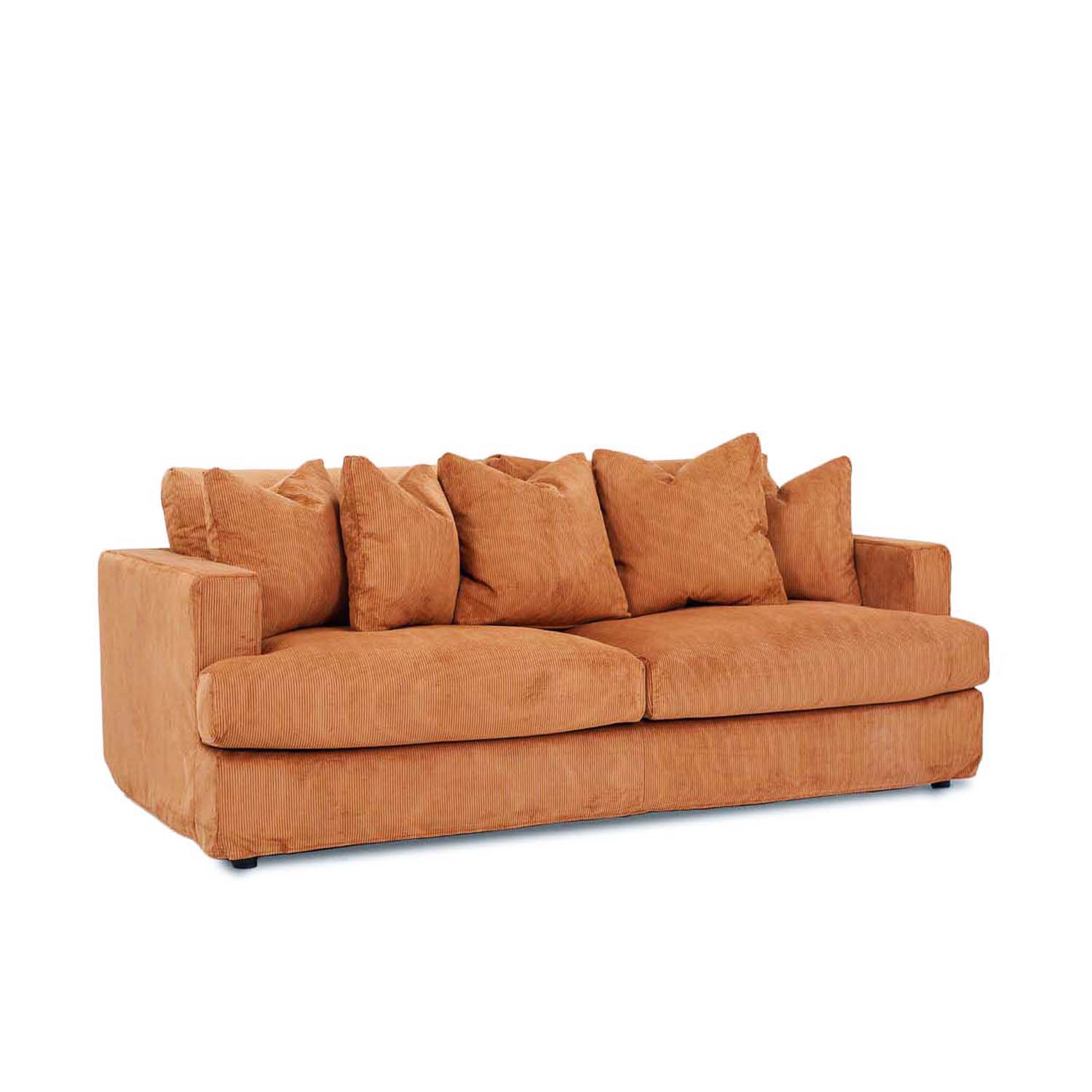 Online Warehouse Sale Janson Corduroy 3 Seat Sofa in Encore Terracotta