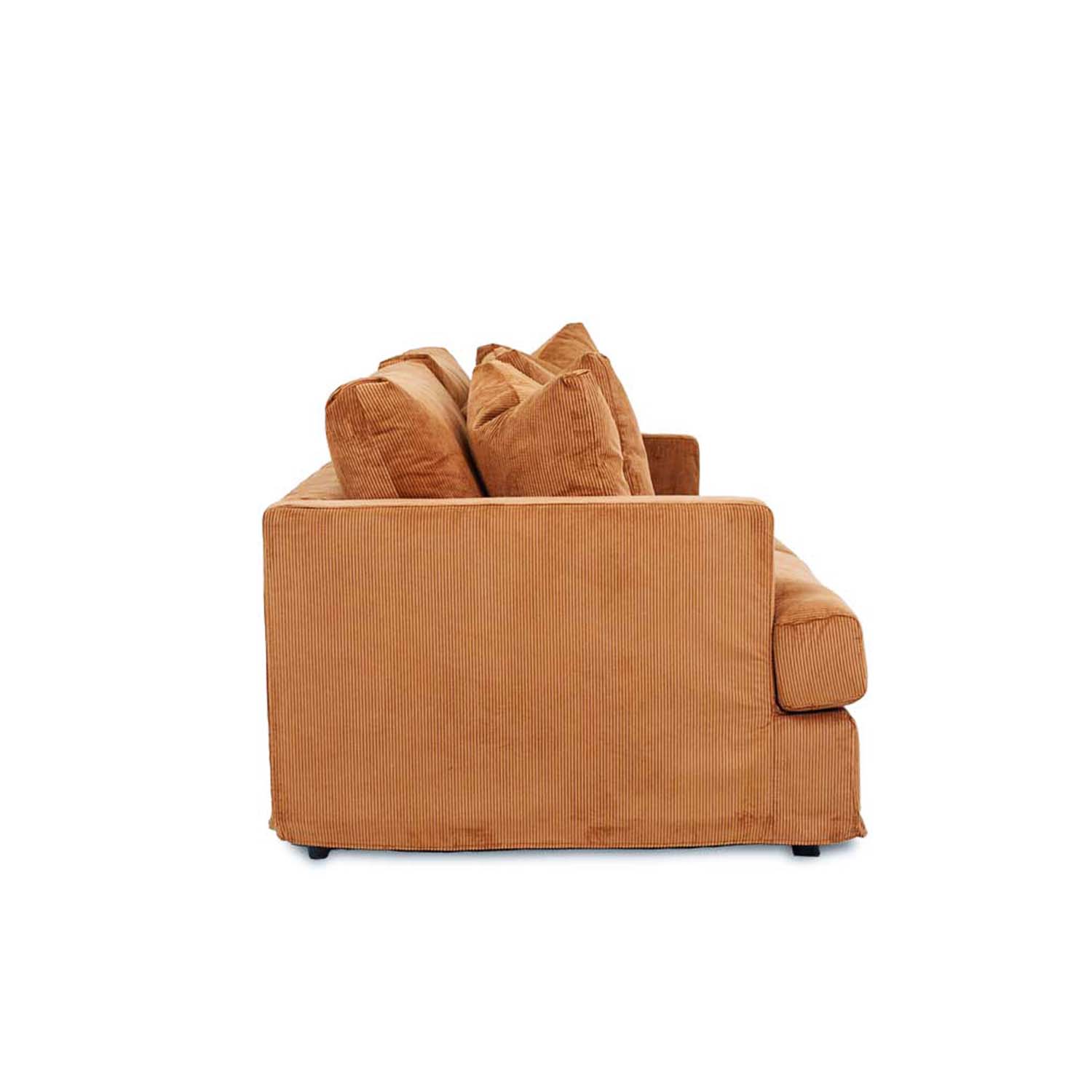 Online Warehouse Sale Janson Corduroy 3 Seat Sofa in Encore Terracotta