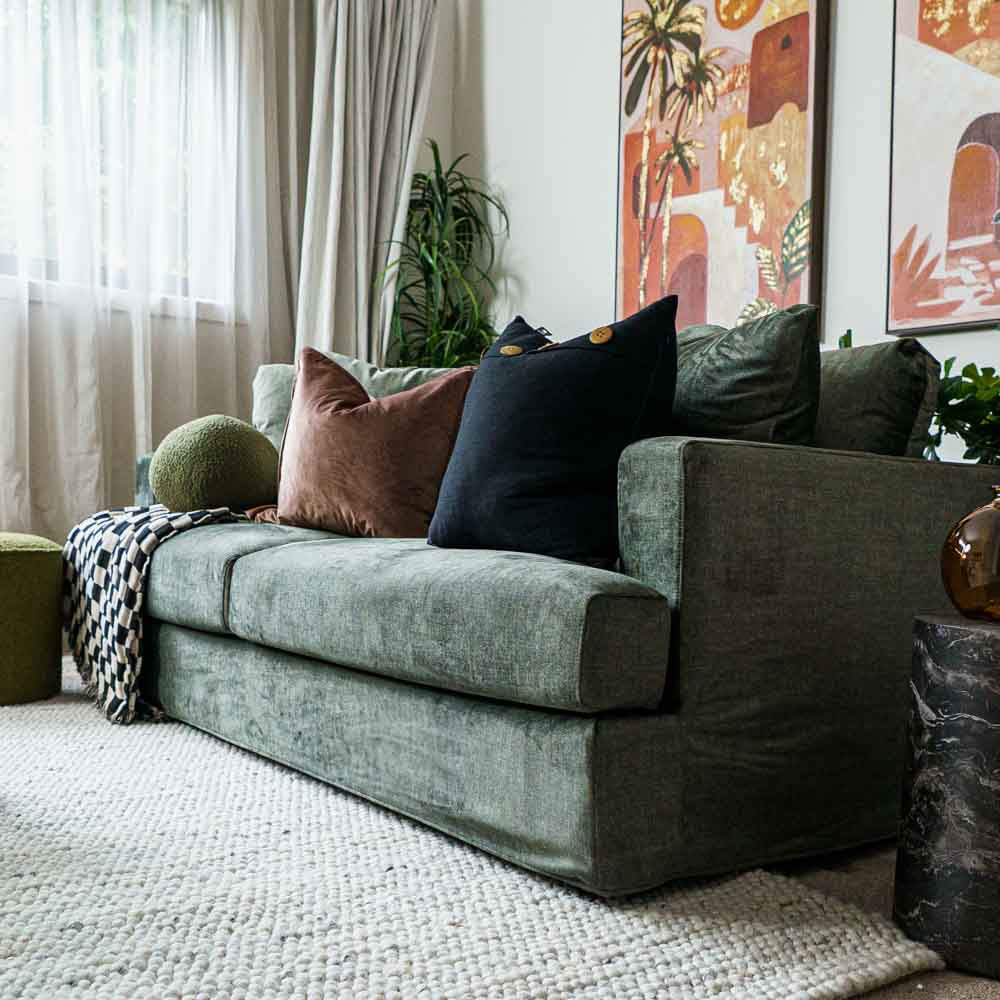 Janson Vogue Velvet 3 Seat Sofa