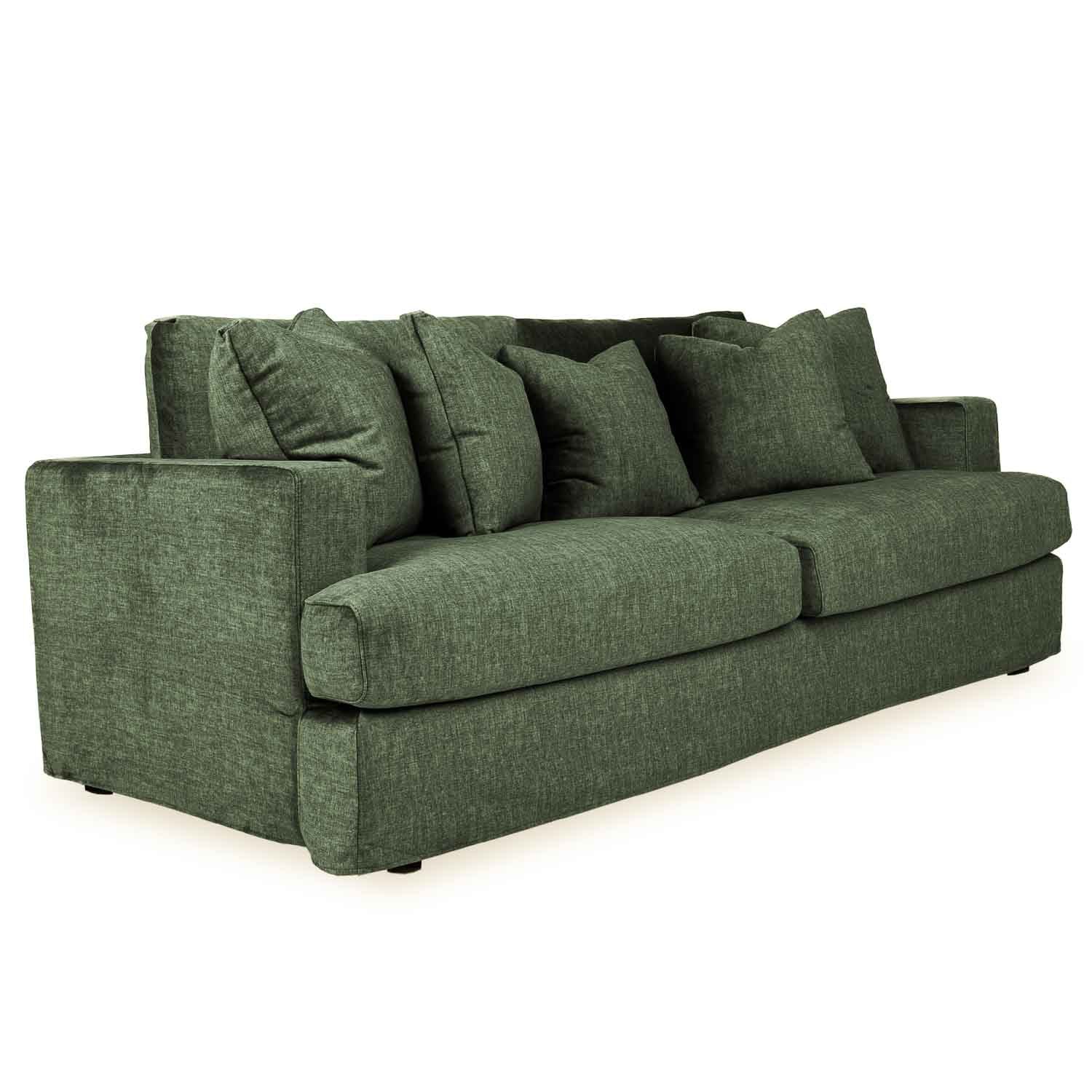 Janson Vogue Velvet 3 Seat Sofa in Vogue Moss Online Warehouse Sale