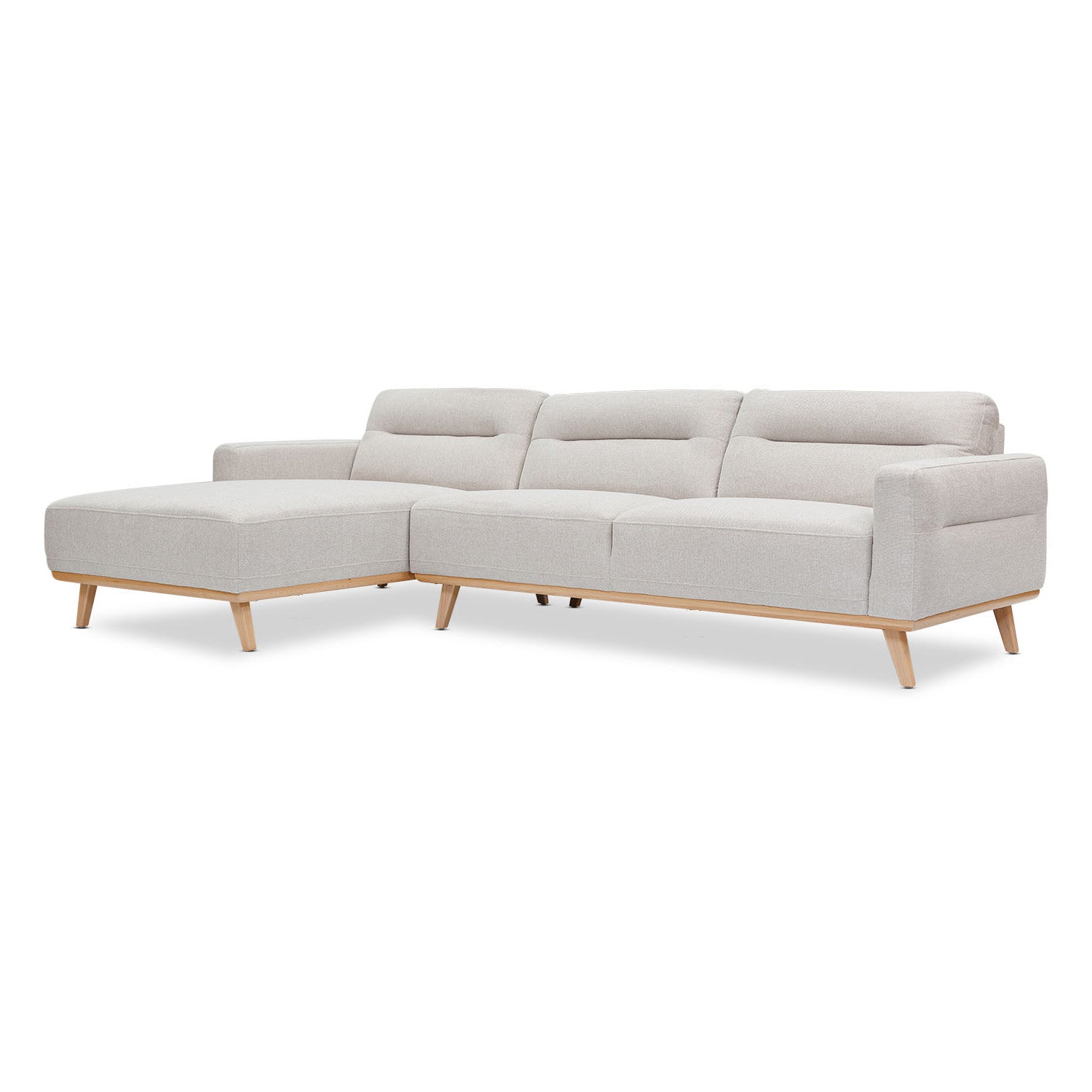 Kate Fabric Left Side Facing Chaise Lounge in Delta Linen Online Warehouse Sale