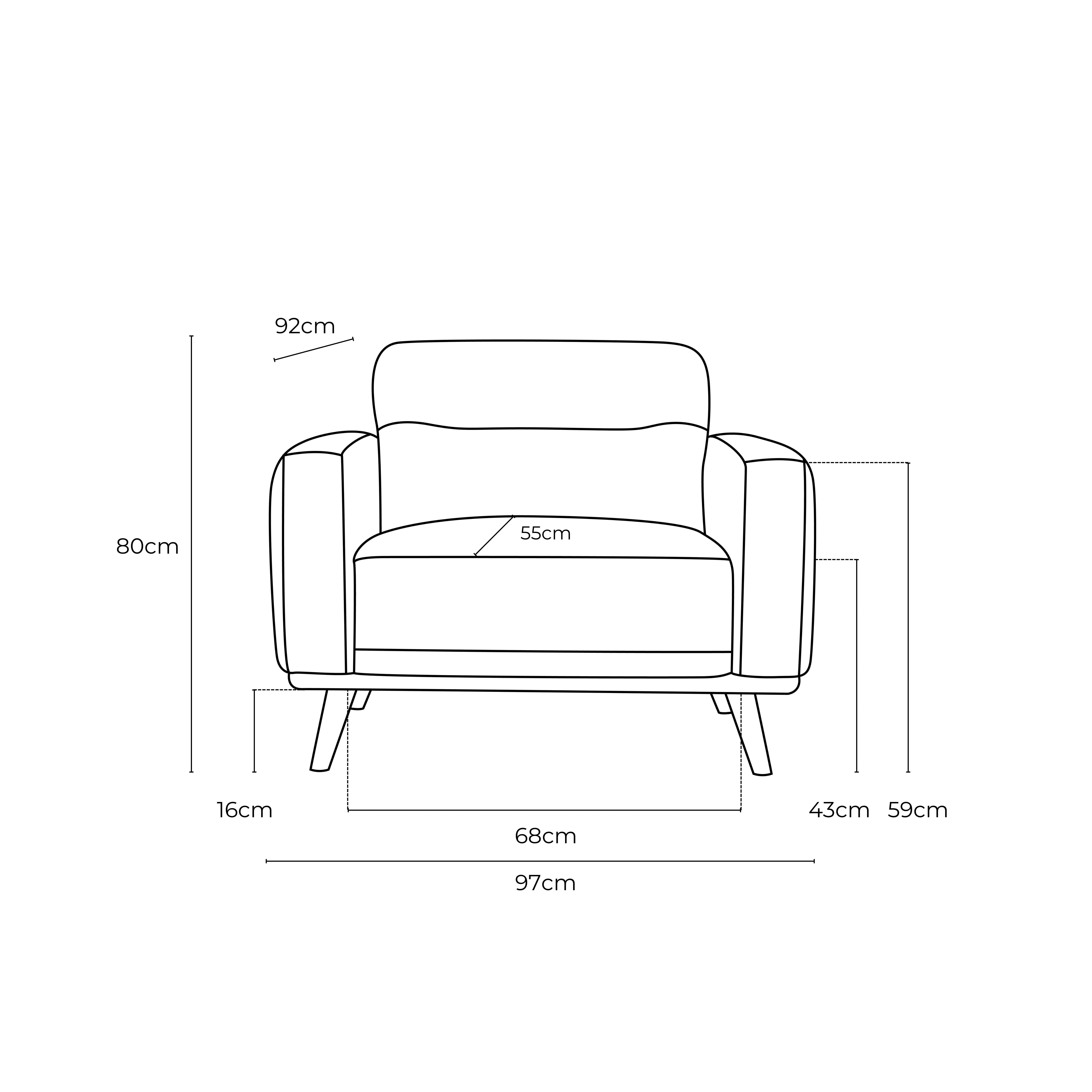 Kate Fabric Chair