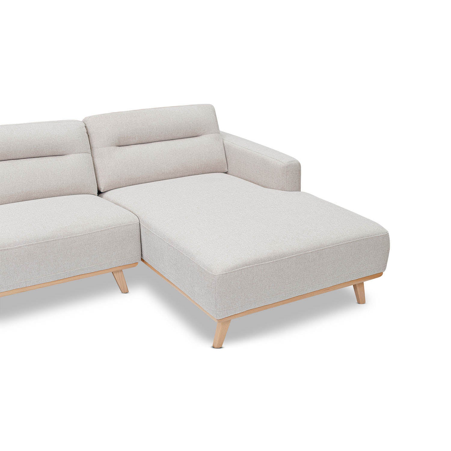 Kate Fabric Right Side Facing Chaise Lounge in Delta Linen Online Warehouse Sale