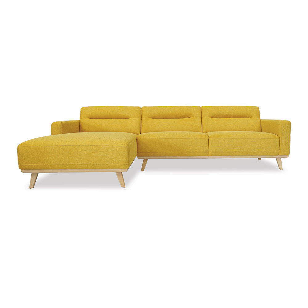 Kate Fabric Left Side Facing Chaise Lounge in Delta Marigold Online Warehouse Sale