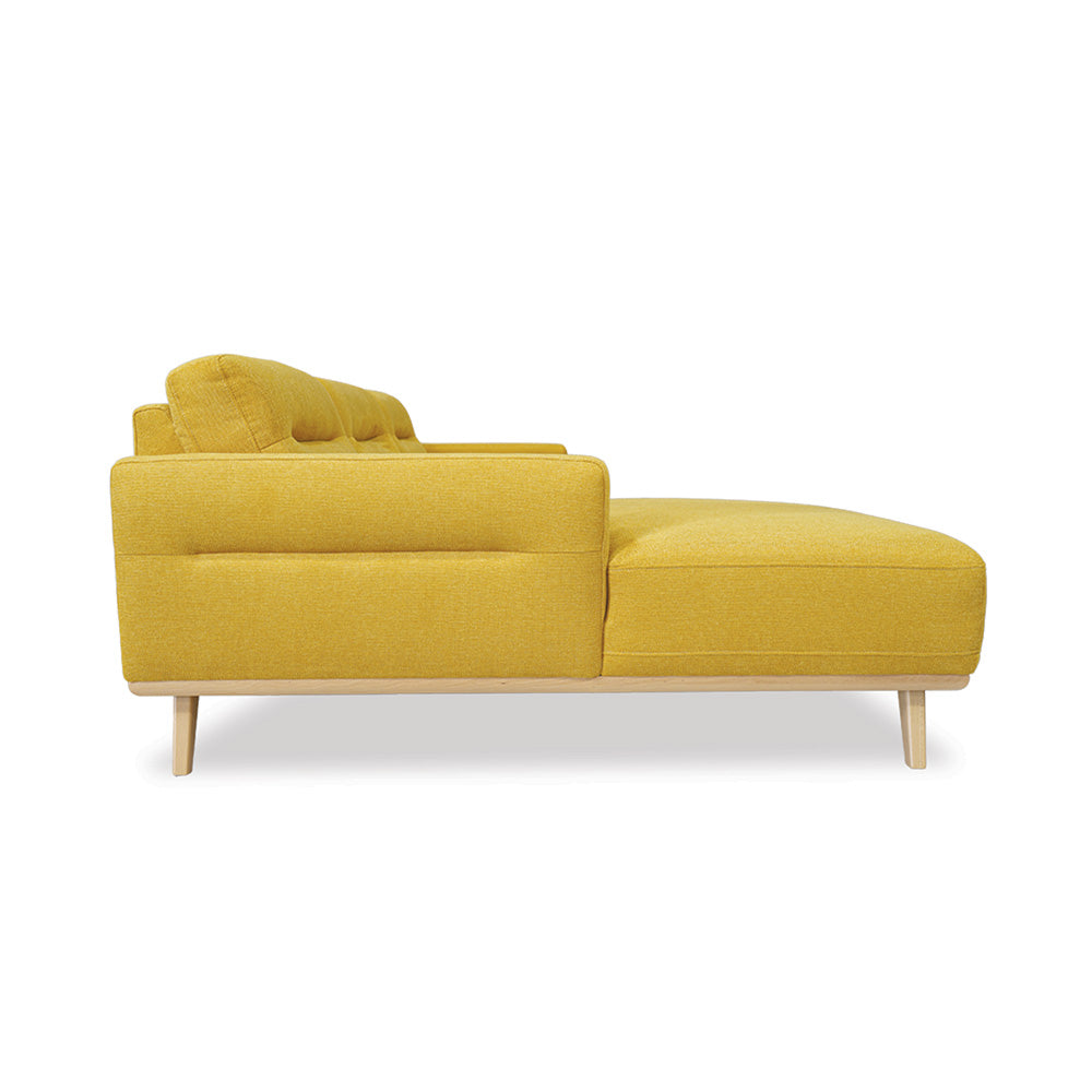 Kate Fabric Left Side Facing Chaise Lounge in Delta Marigold Online Warehouse Sale