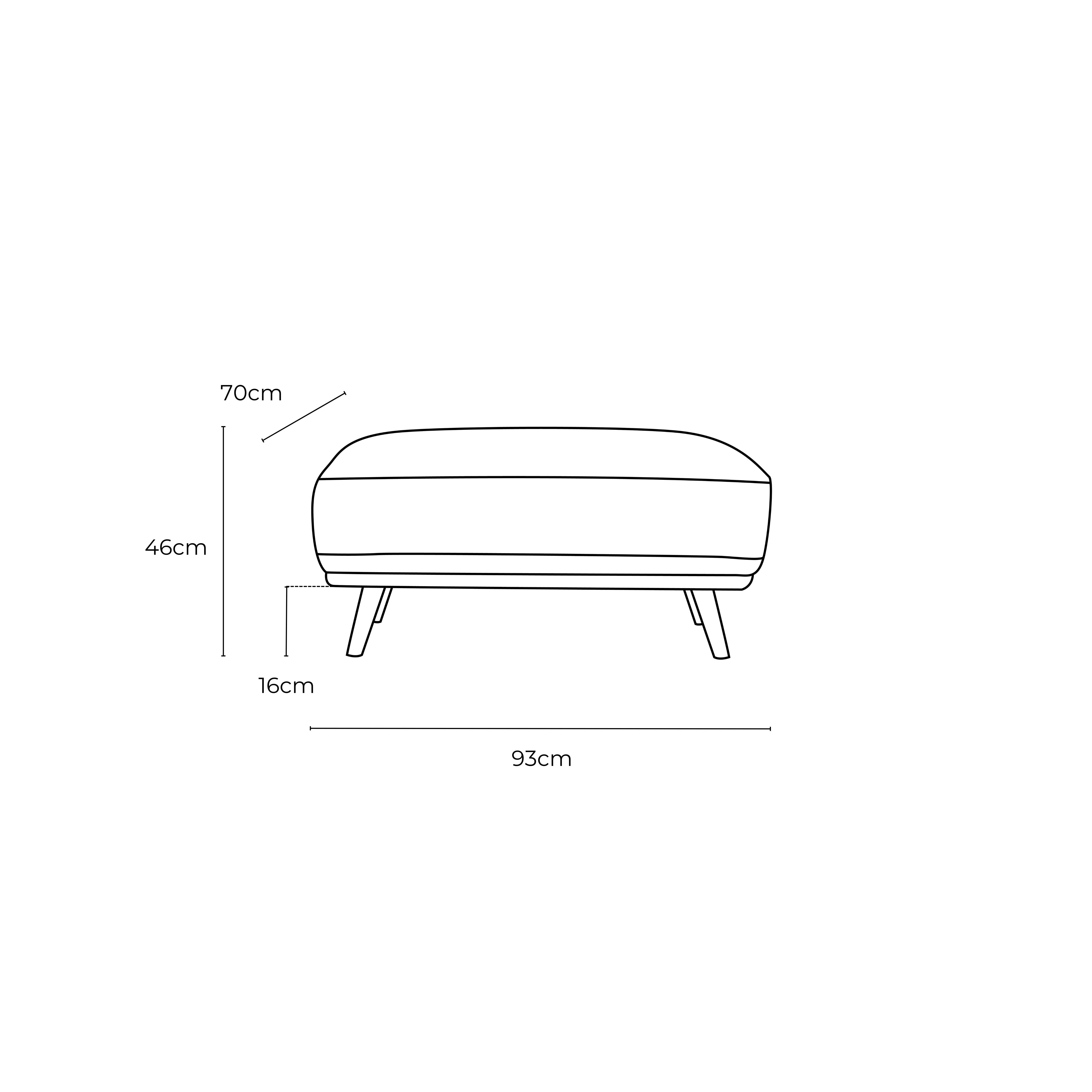 Kate Fabric Ottoman