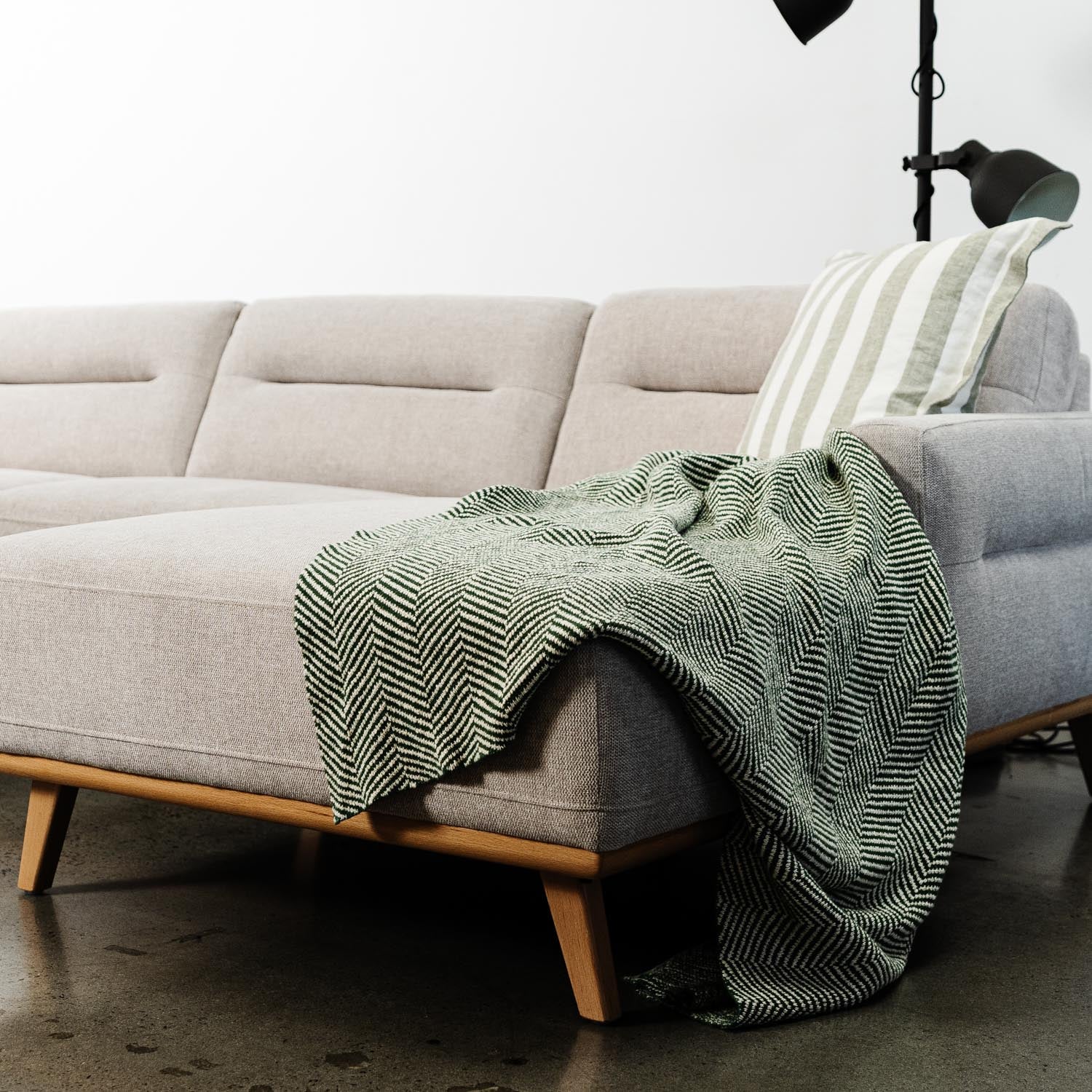 Kate Fabric Left Side Facing Chaise Lounge
