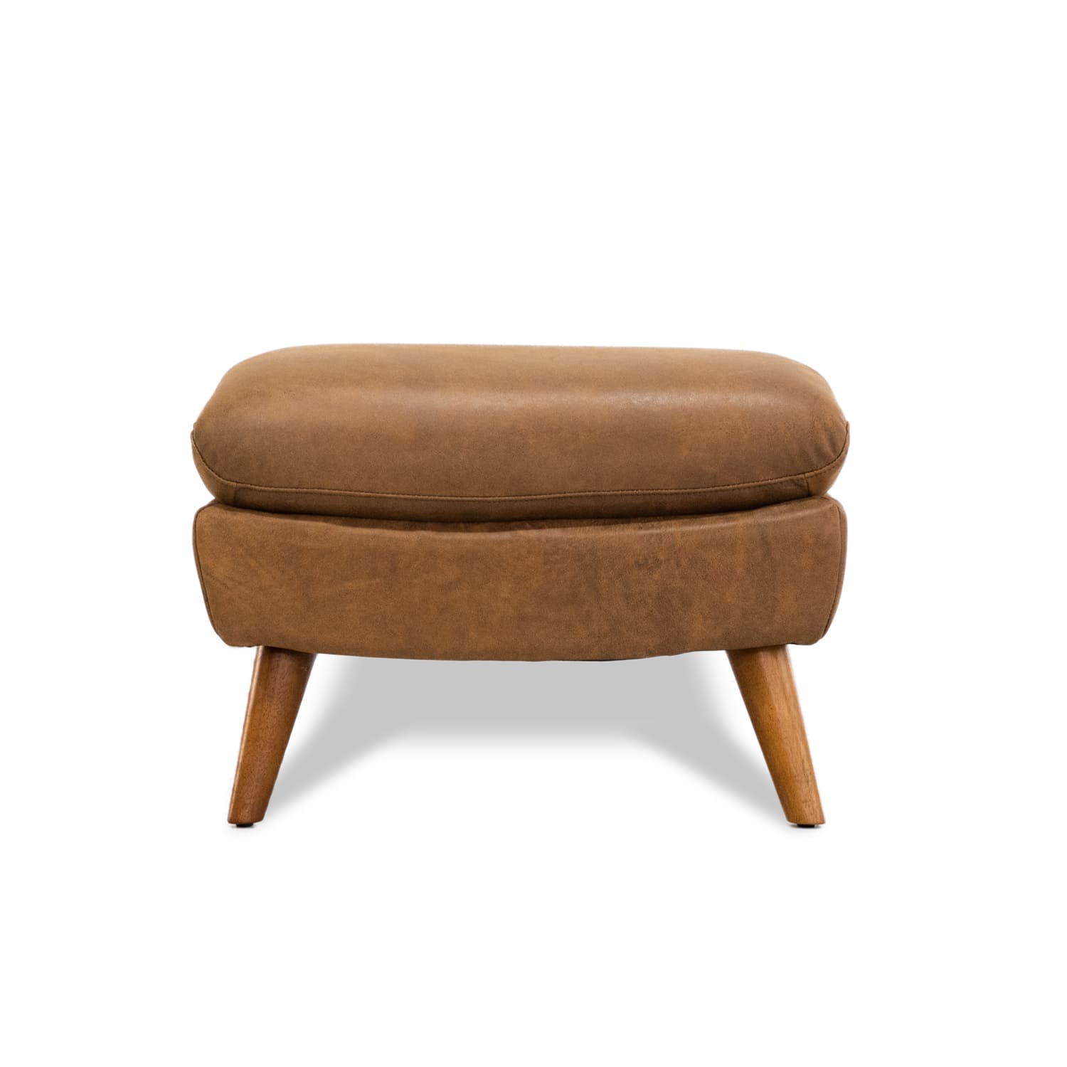 Lunar Leather Ottoman