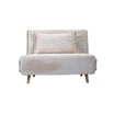 Secret Sofa Leonard single corduroy sofa bed in Beige with wooden legs.