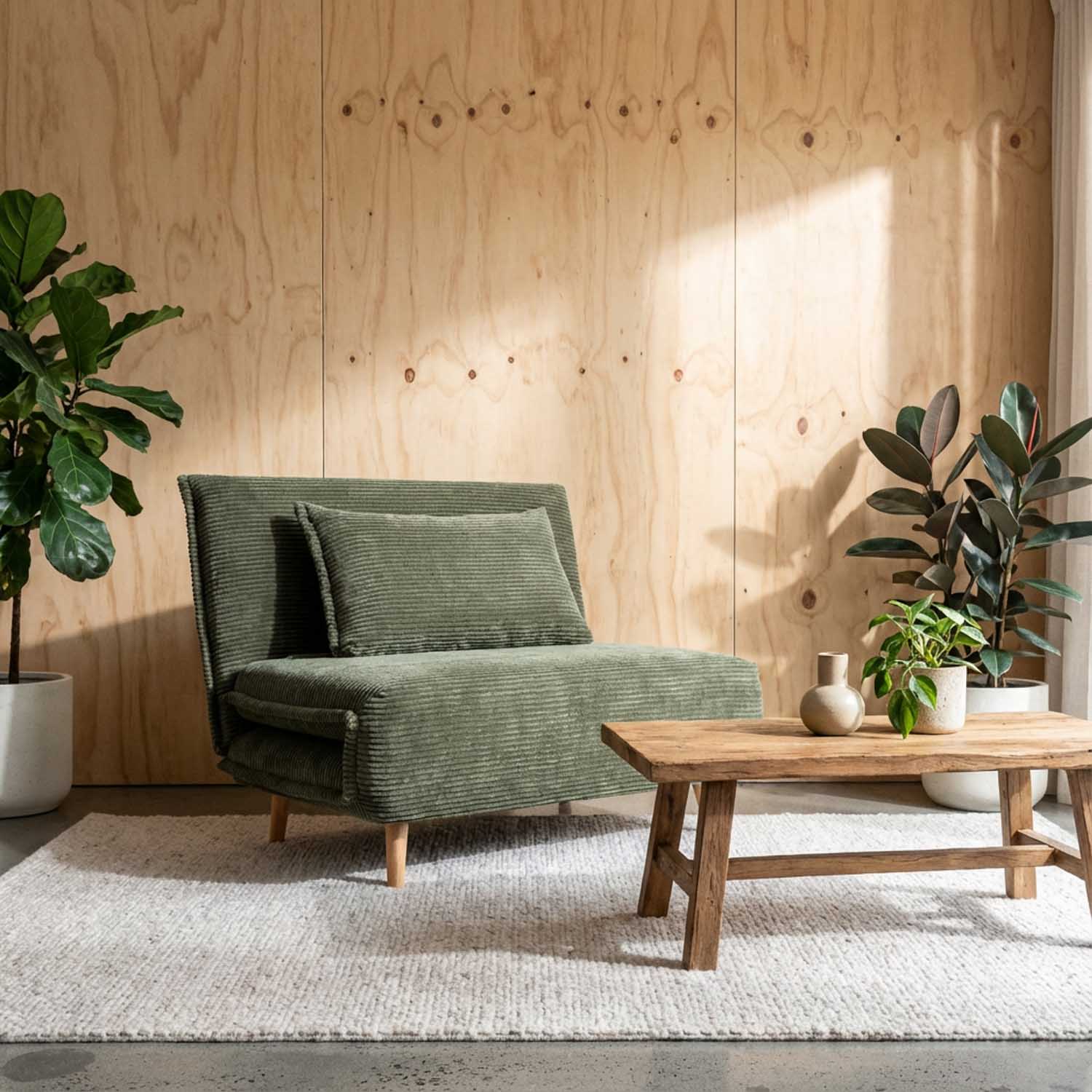 Leonard Corduroy 1 Seat Sofa Bed