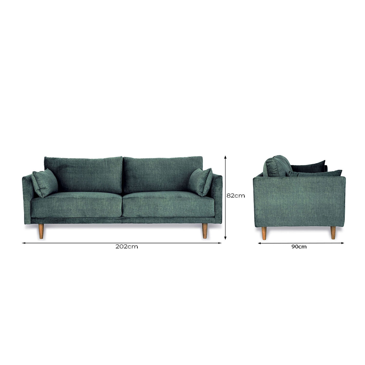 Marie Vogue Velvet 3 Seat Sofa