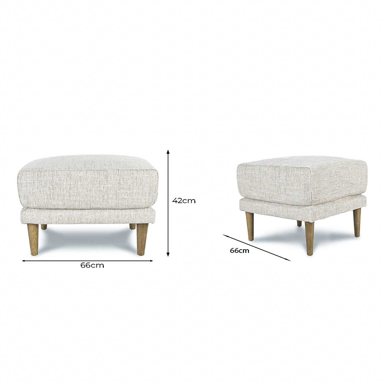 Marie Fabric Small Ottoman