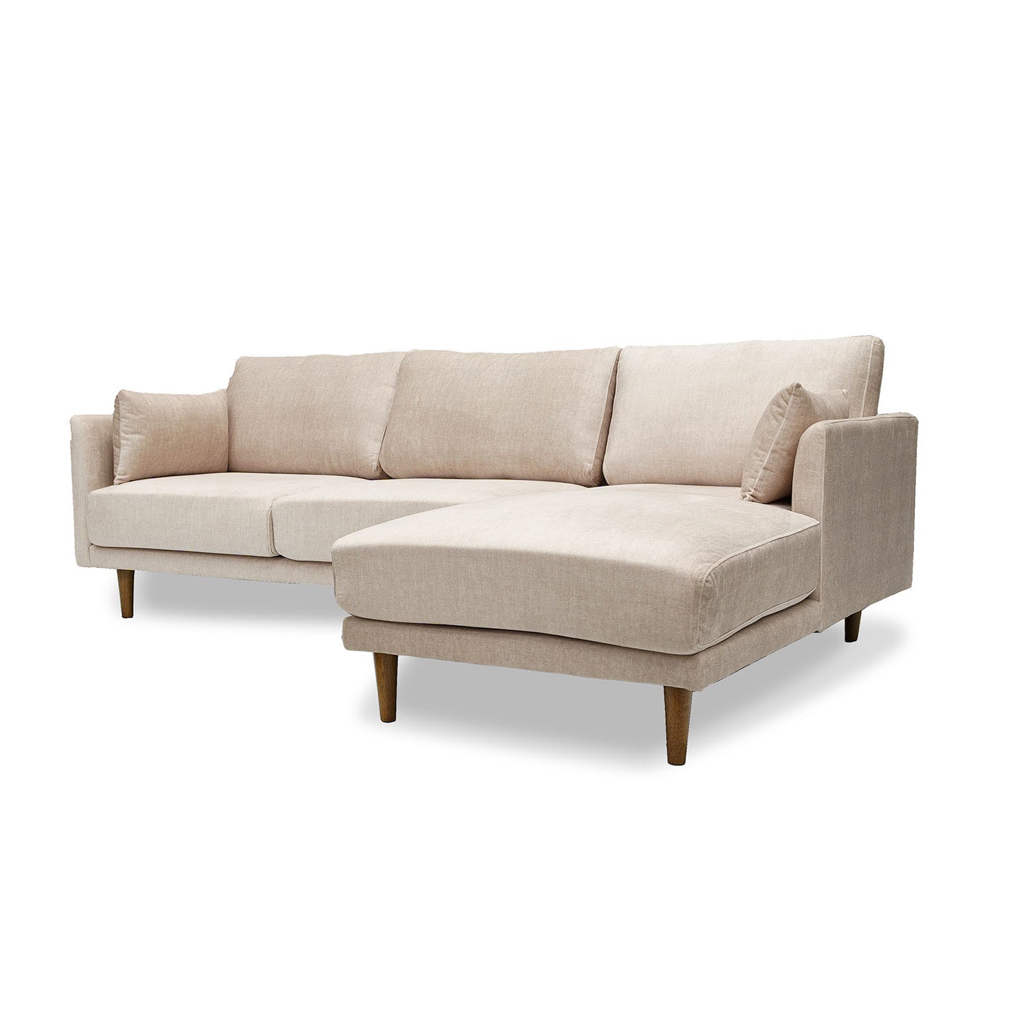 Marie Vogue Velvet Right Side Facing Chaise Lounge
